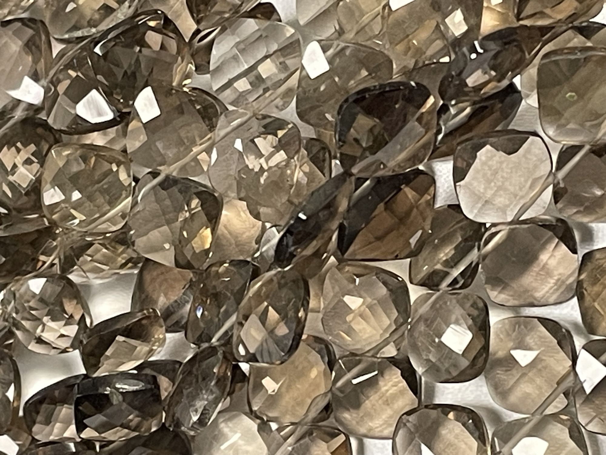 Brown Smoky Quartz Cushion Faceted