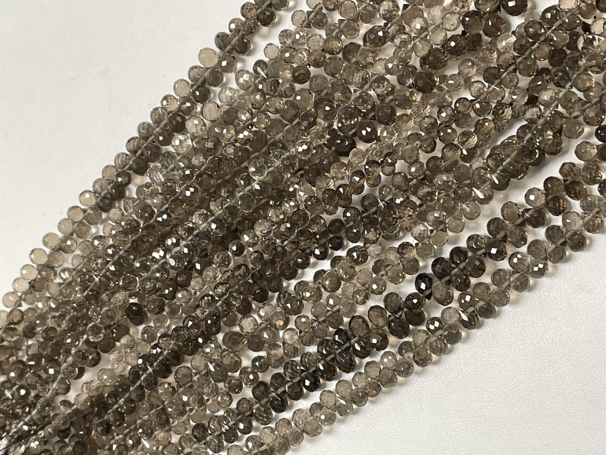 Brown Smoky Quartz Drop Faceted