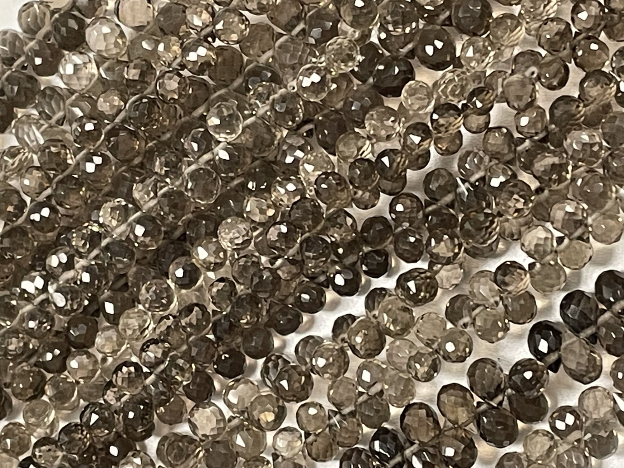 Brown Smoky Quartz Drop Faceted