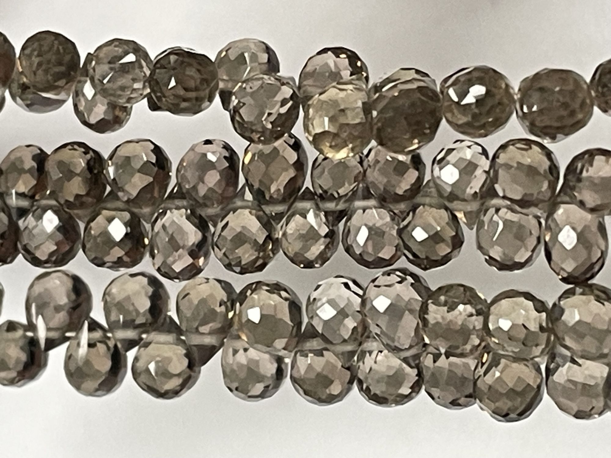 Brown Smoky Quartz Drop Faceted