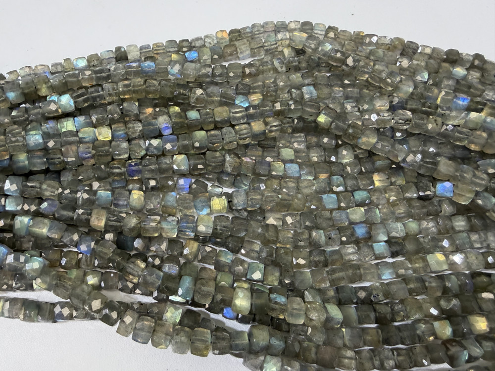 Image of Labradorite Cube Faceted