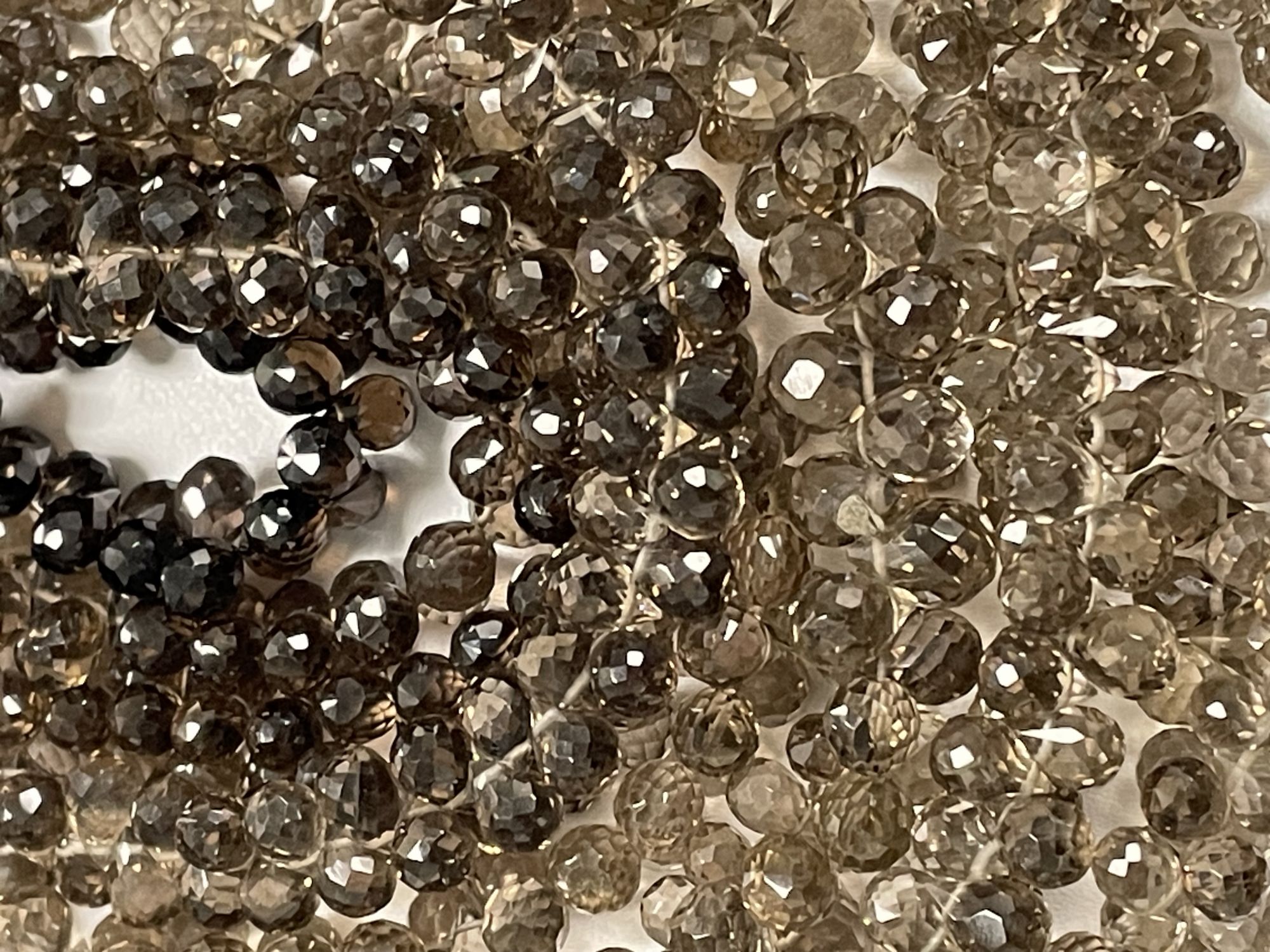 Brown Smoky Quartz Drop Faceted