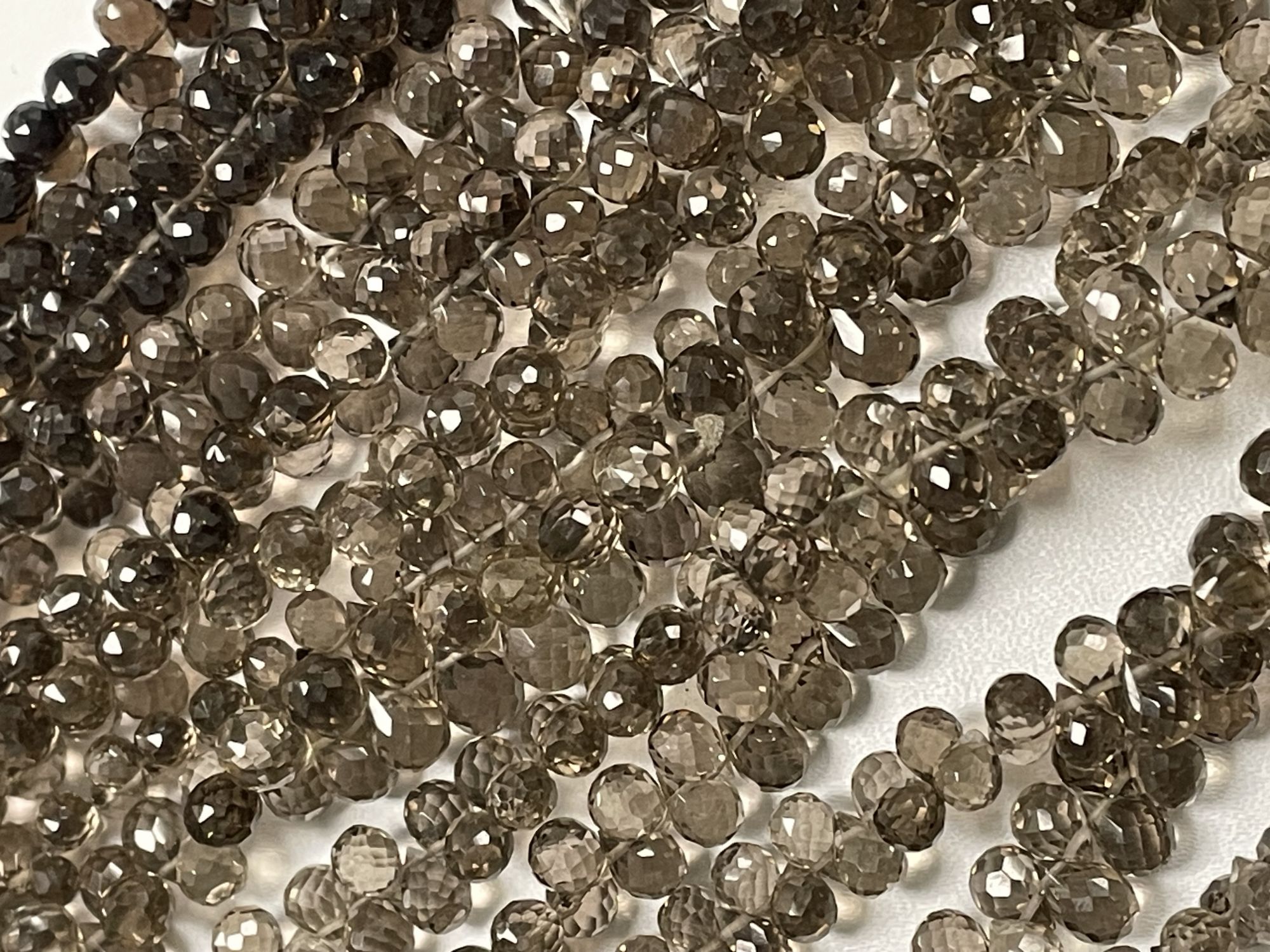 Brown Smoky Quartz Drop Faceted