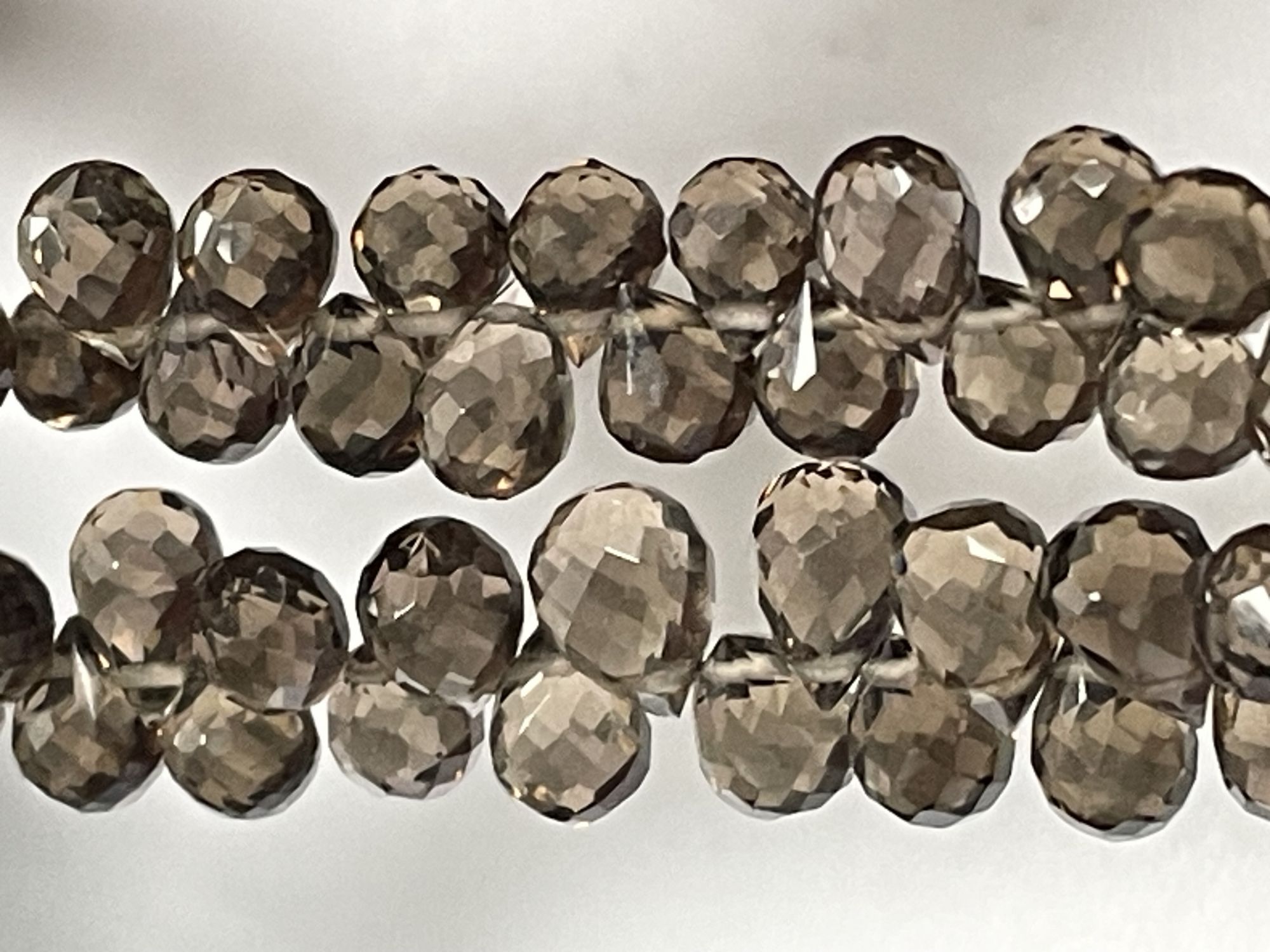 Brown Smoky Quartz Drop Faceted