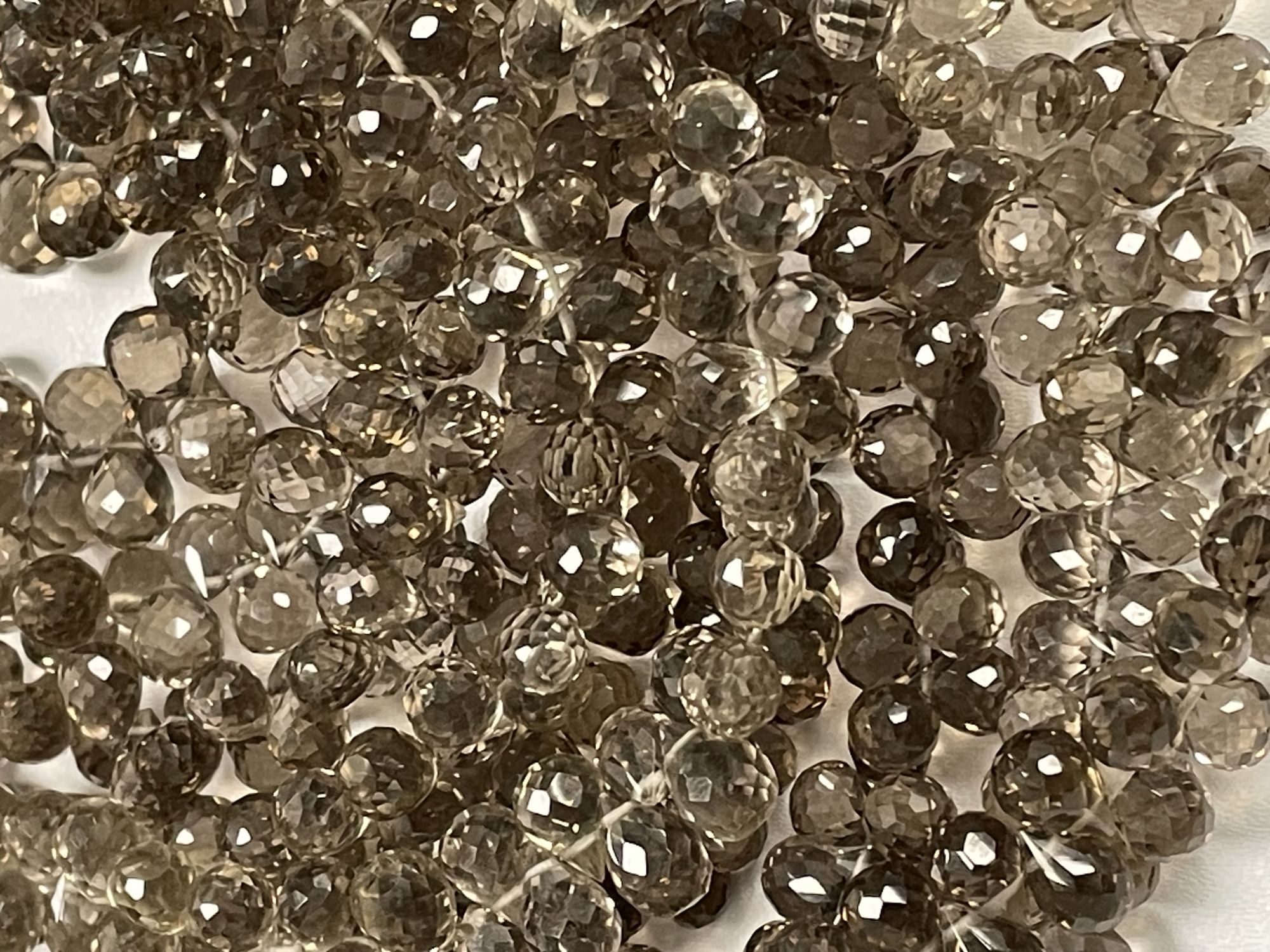 Brown Smoky Quartz Drop Faceted