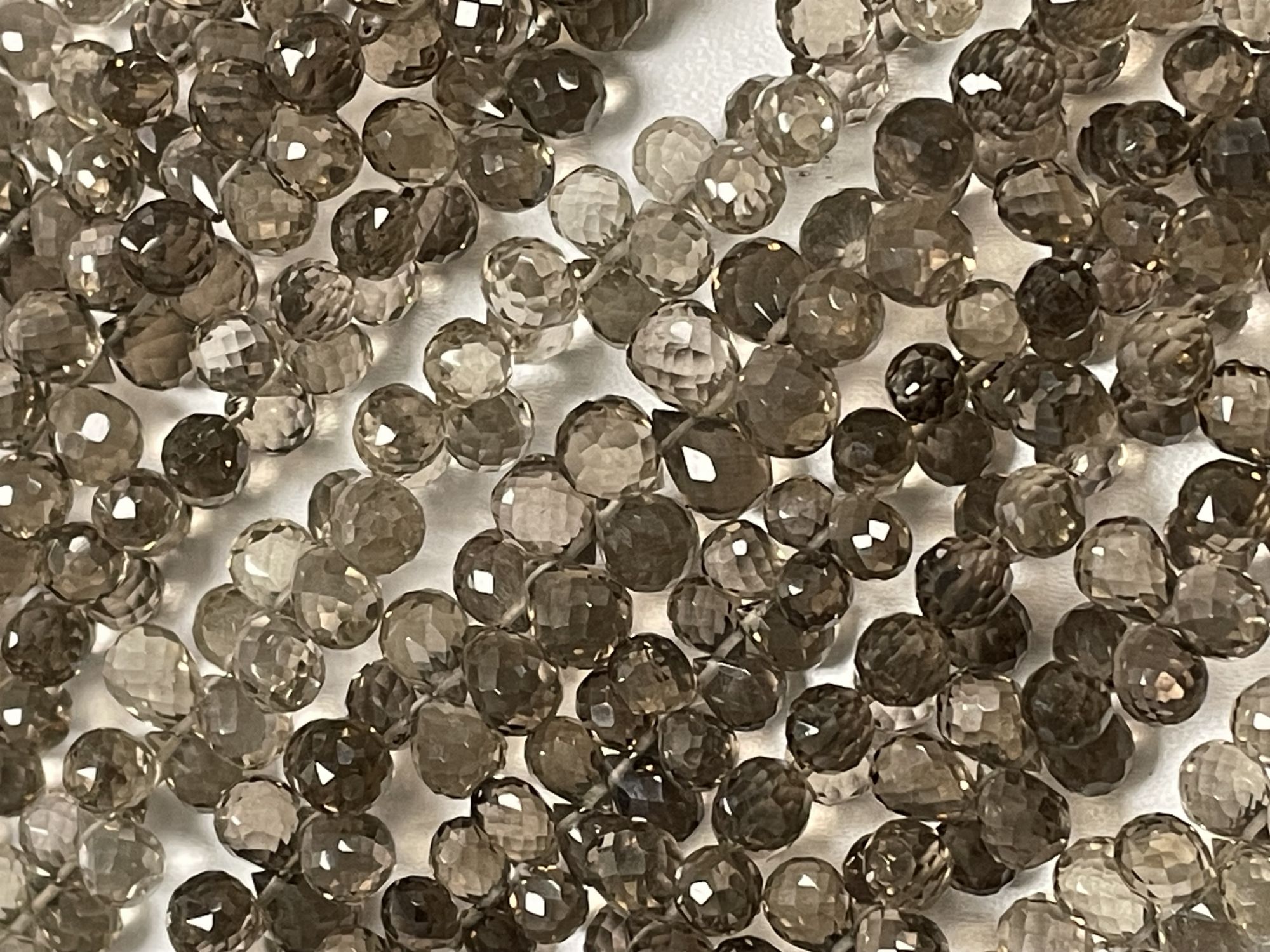 Brown Smoky Quartz Drop Faceted