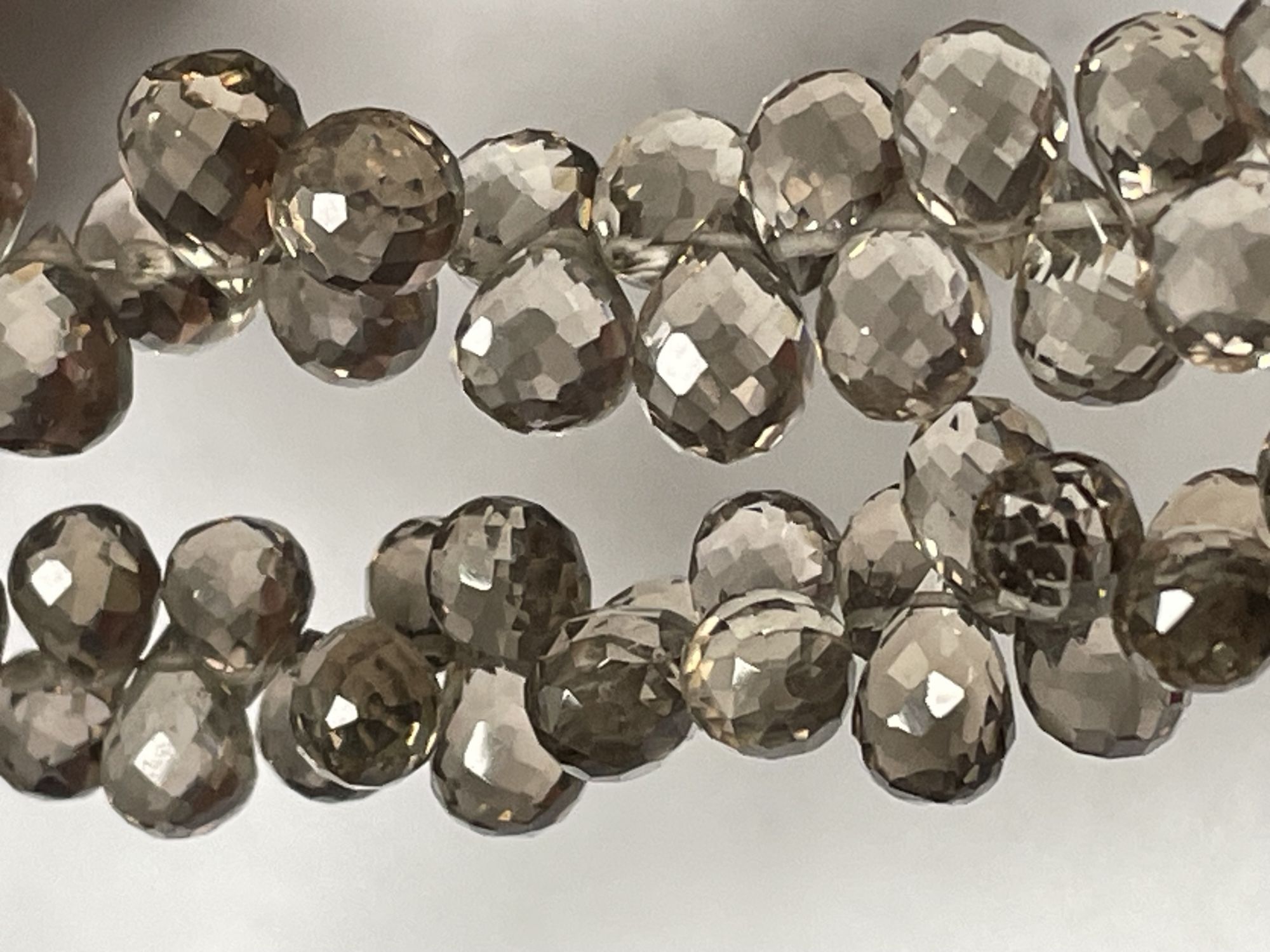 Brown Smoky Quartz Drop Faceted