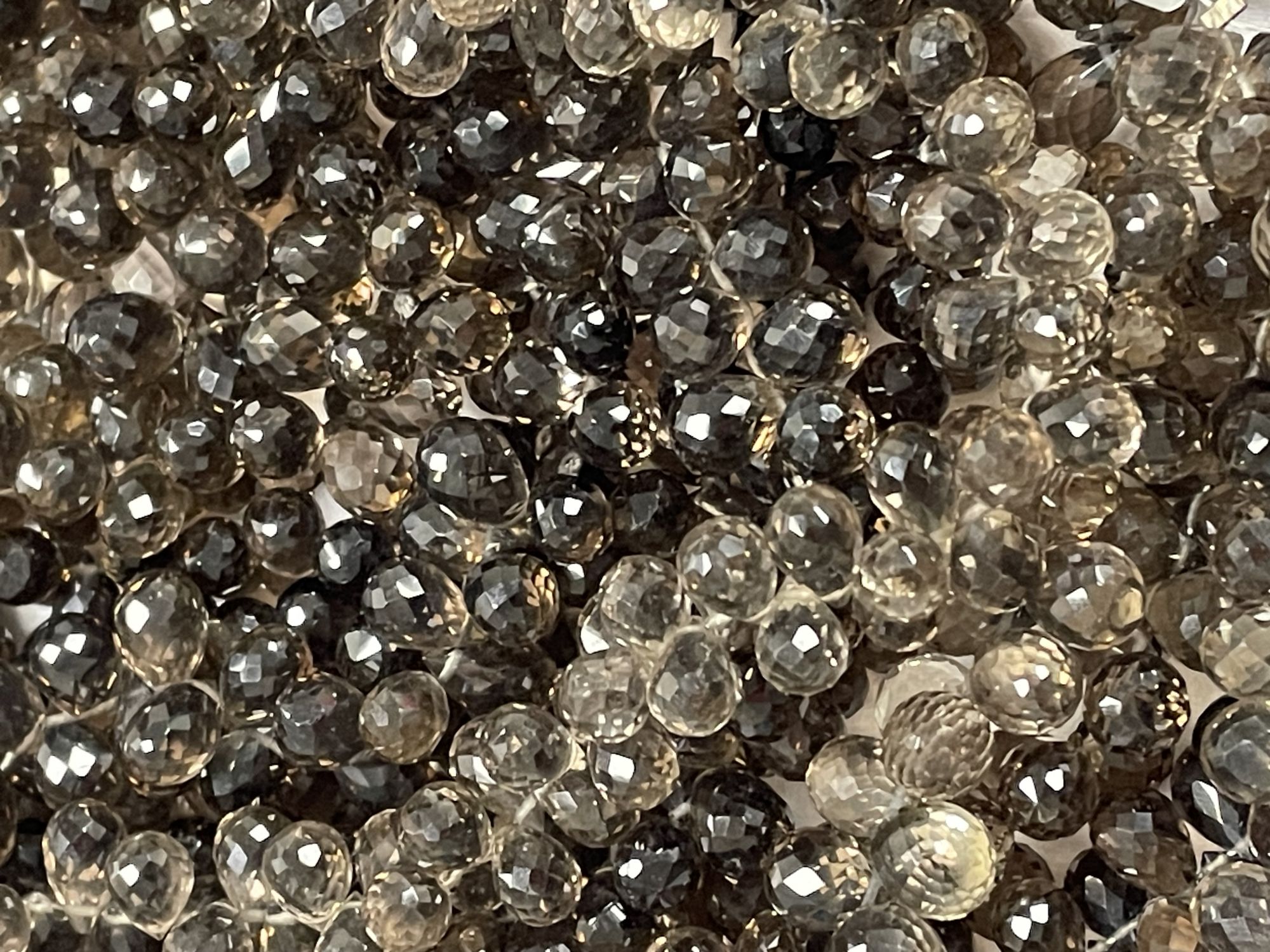 Brown Smoky Quartz Drop Faceted