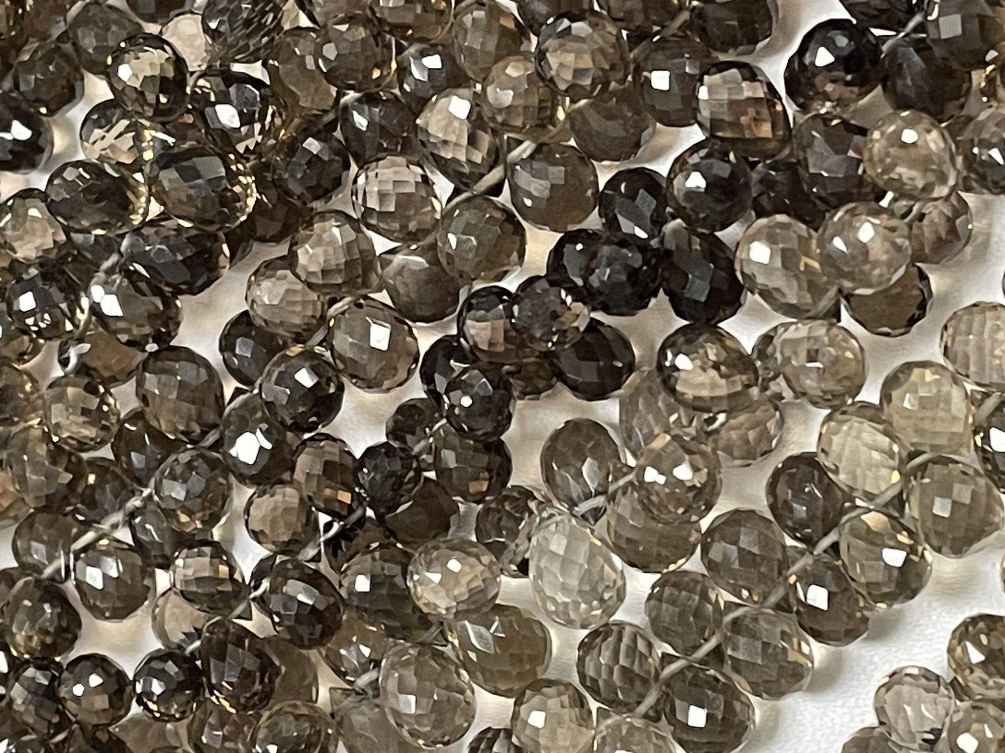 Brown Smoky Quartz Drop Faceted