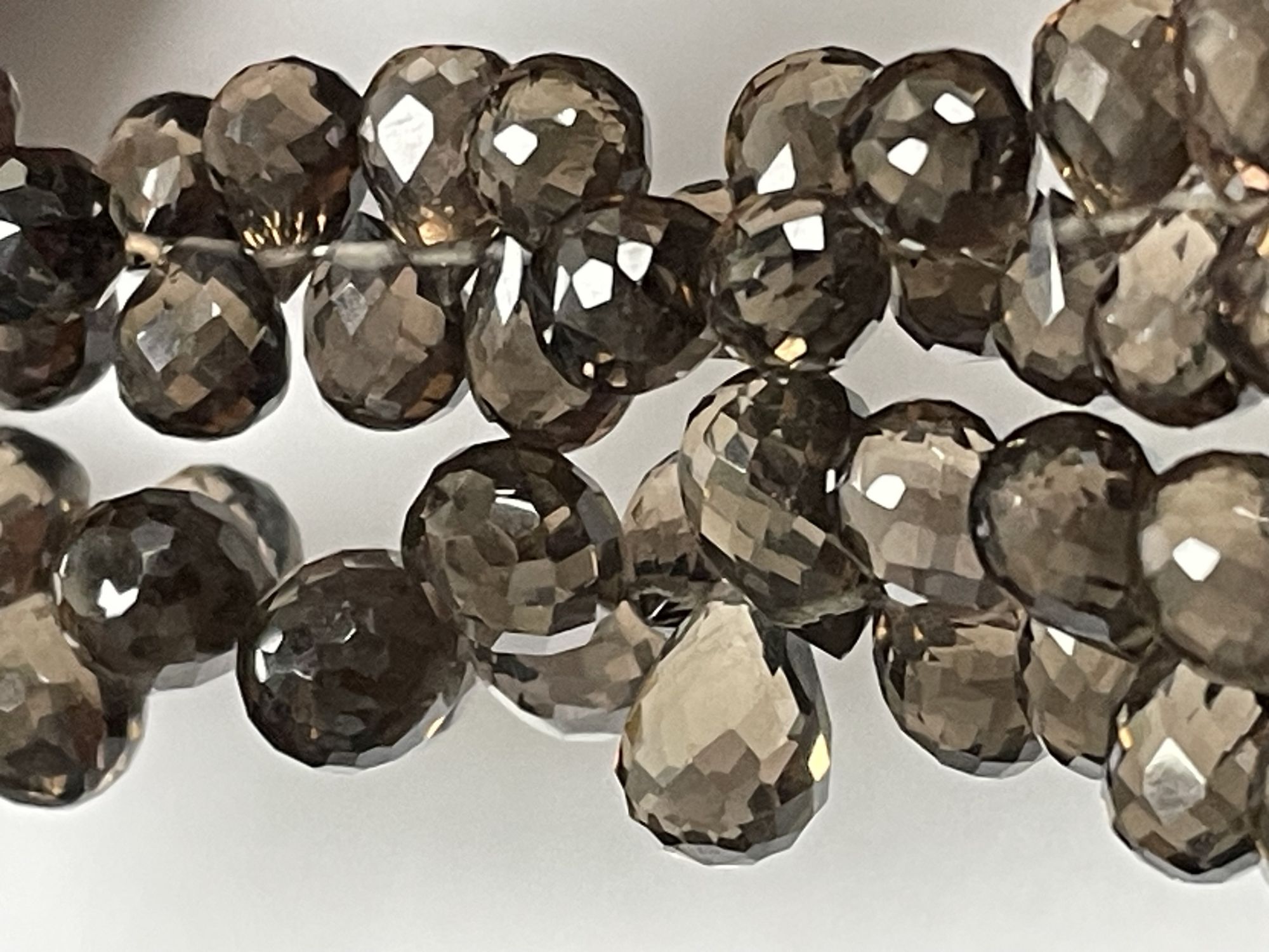 Brown Smoky Quartz Drop Faceted