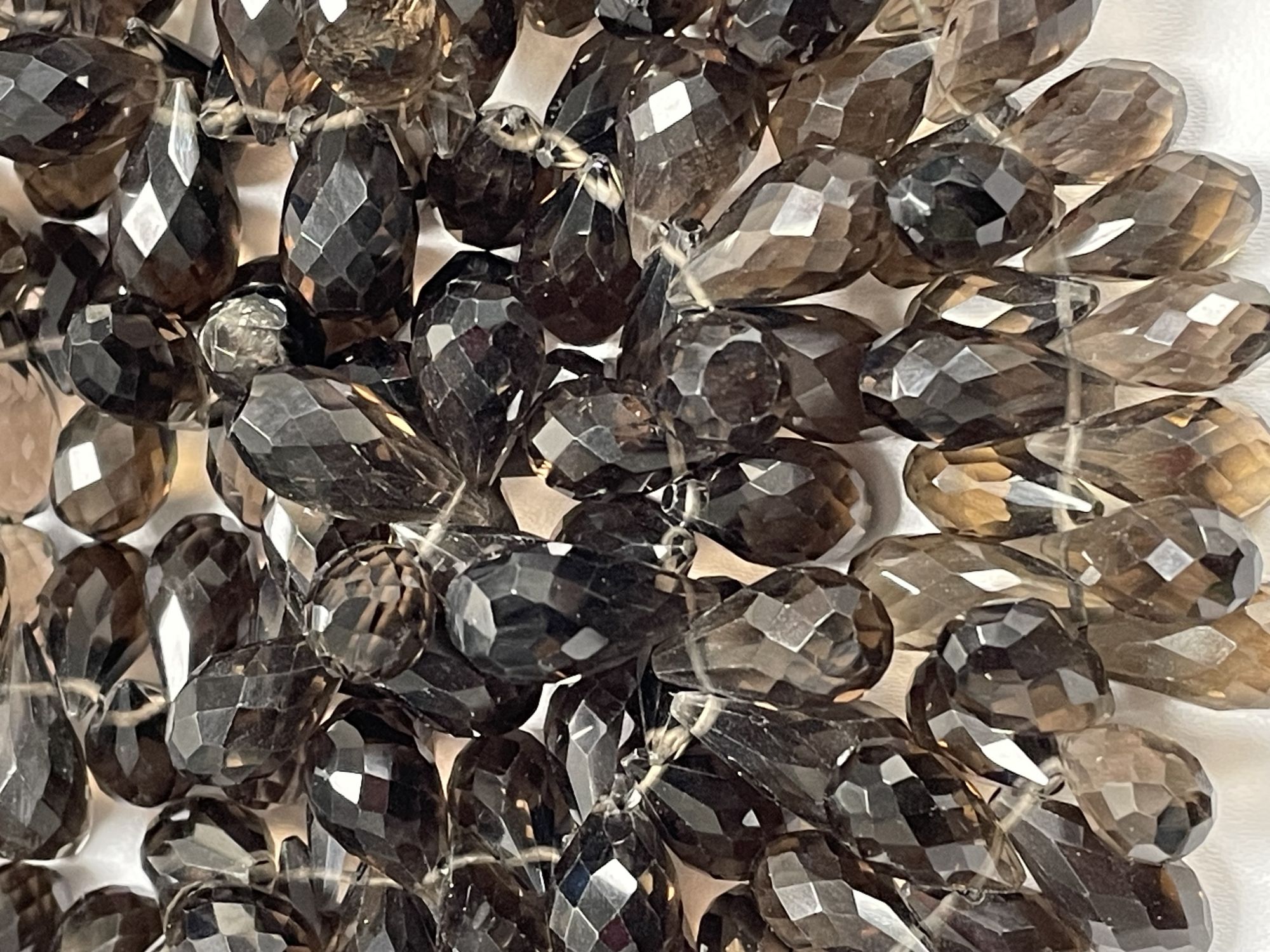 Brown Smoky Quartz Drop Faceted