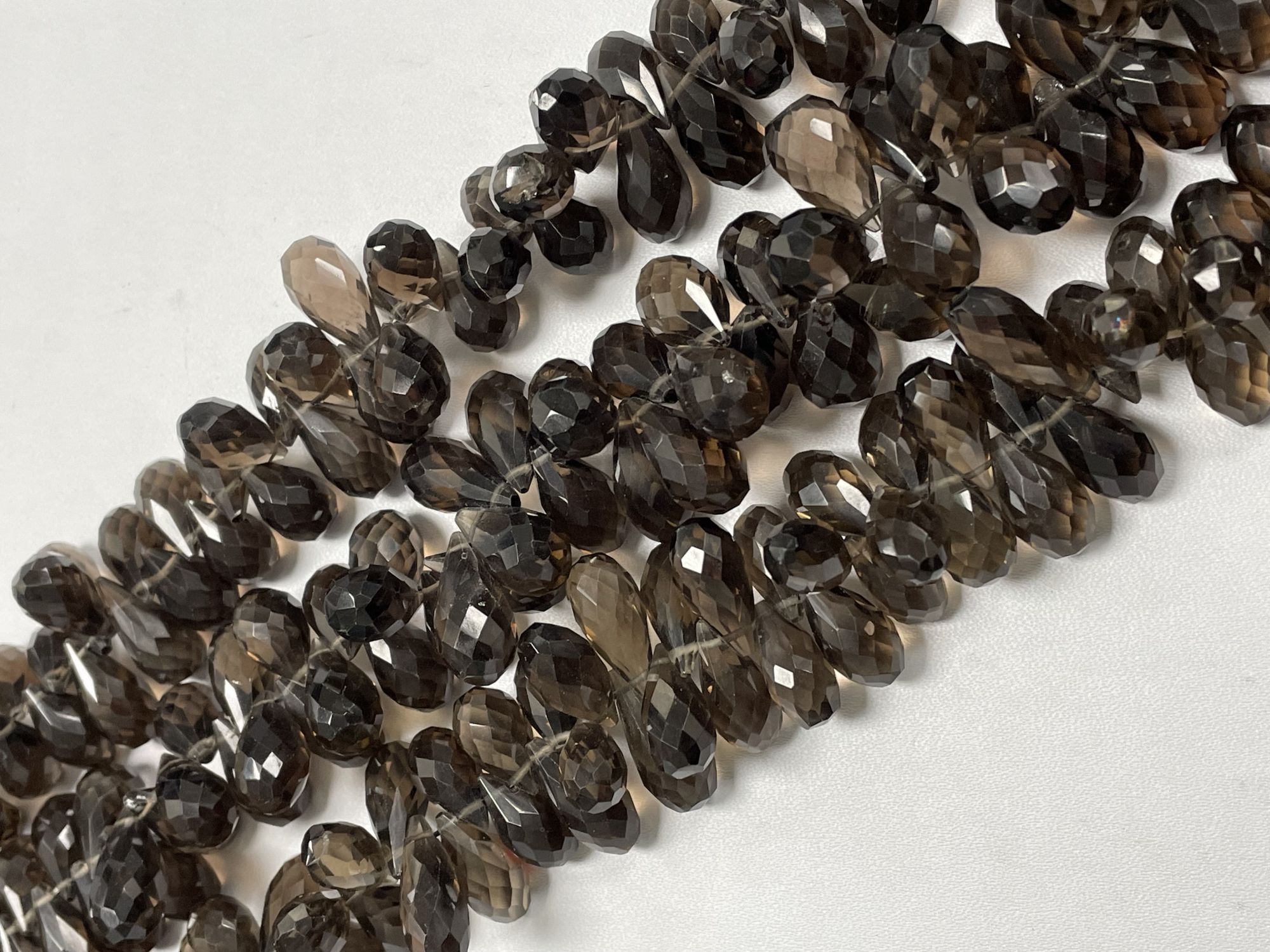 Brown Smoky Quartz Drop Faceted