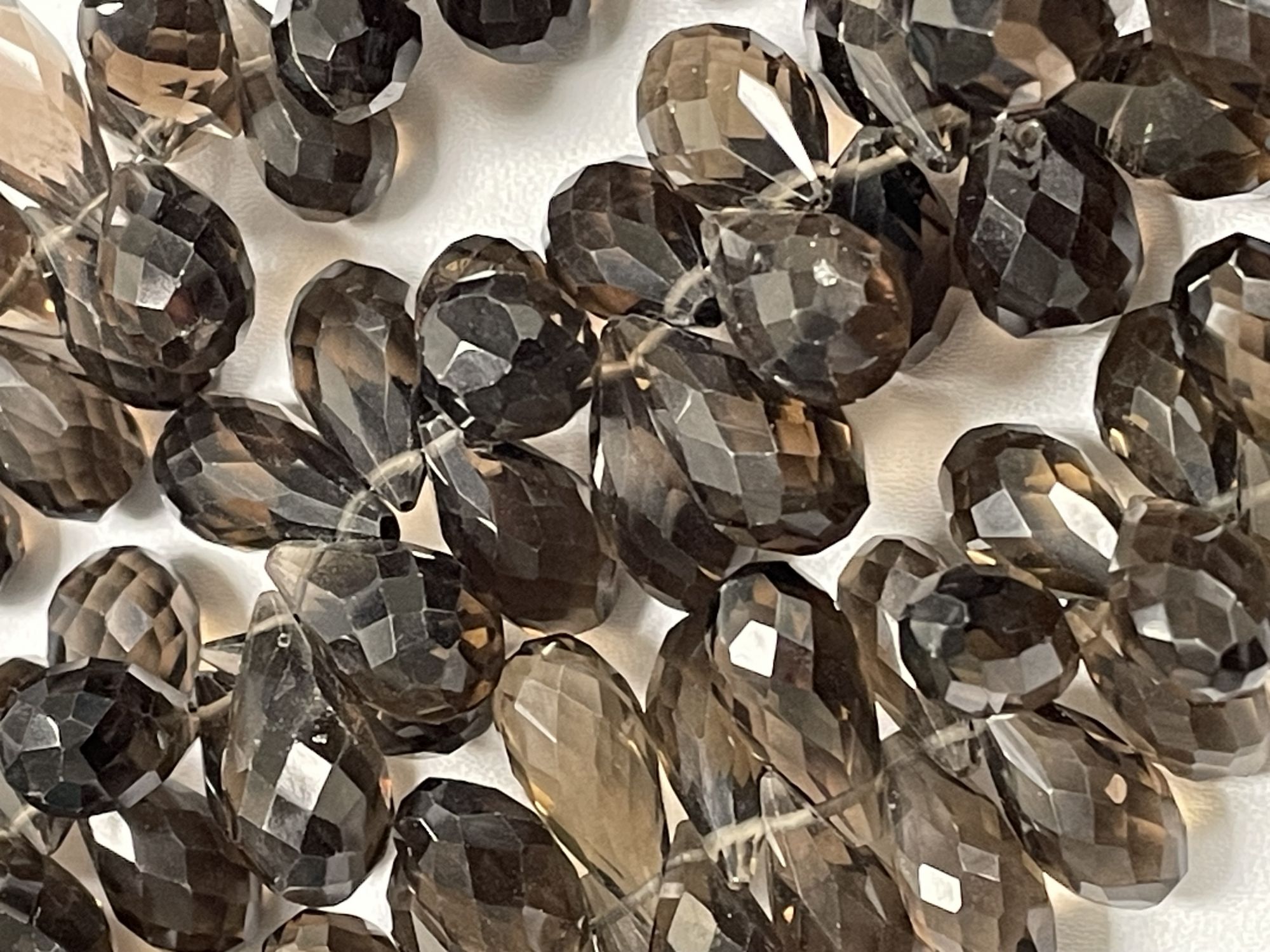 Brown Smoky Quartz Drop Faceted