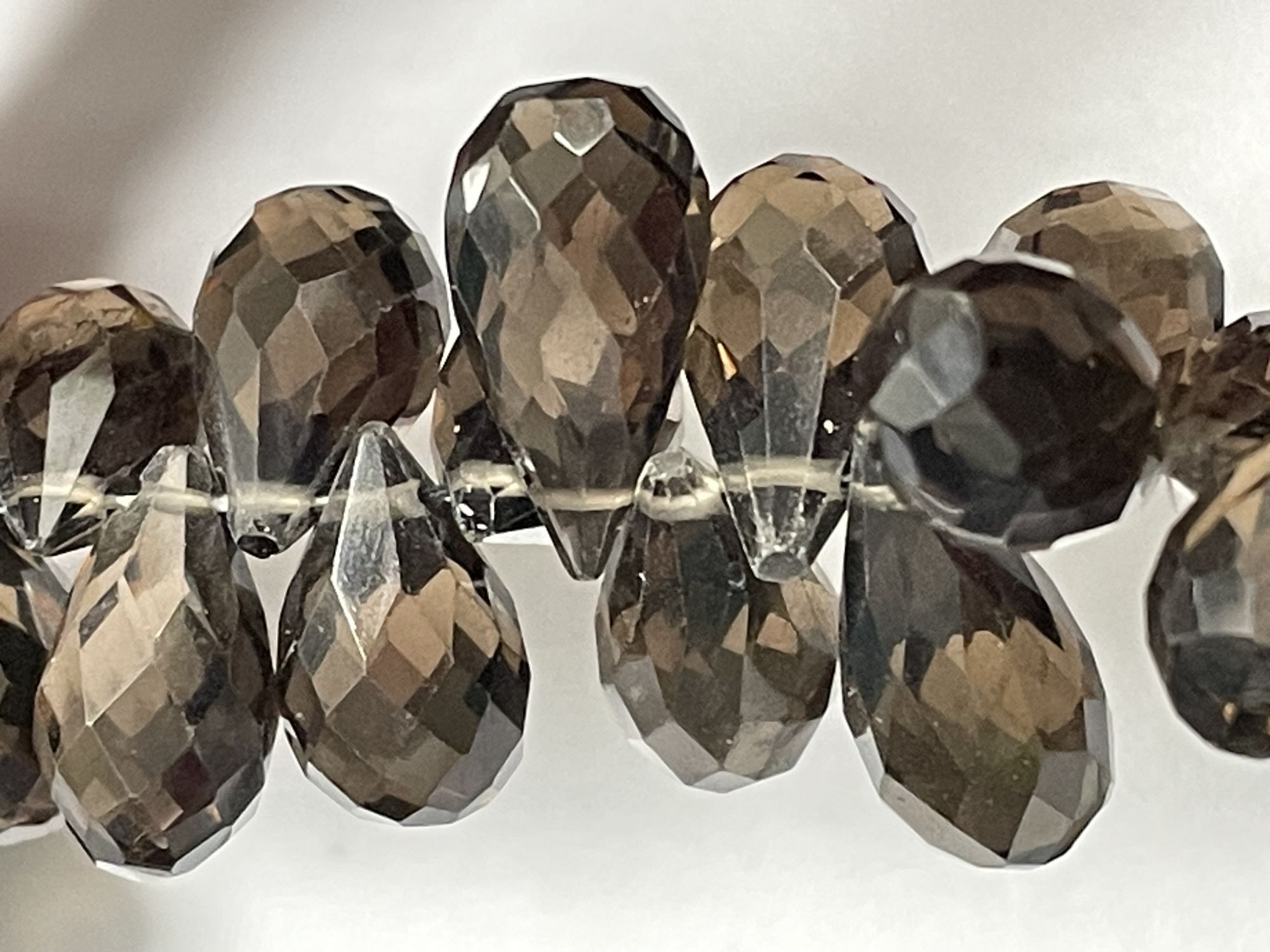 Brown Smoky Quartz Drop Faceted