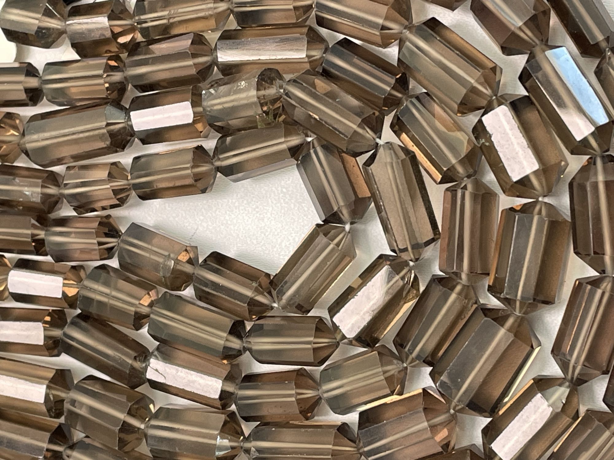 Brown Smoky Quartz Tube Faceted