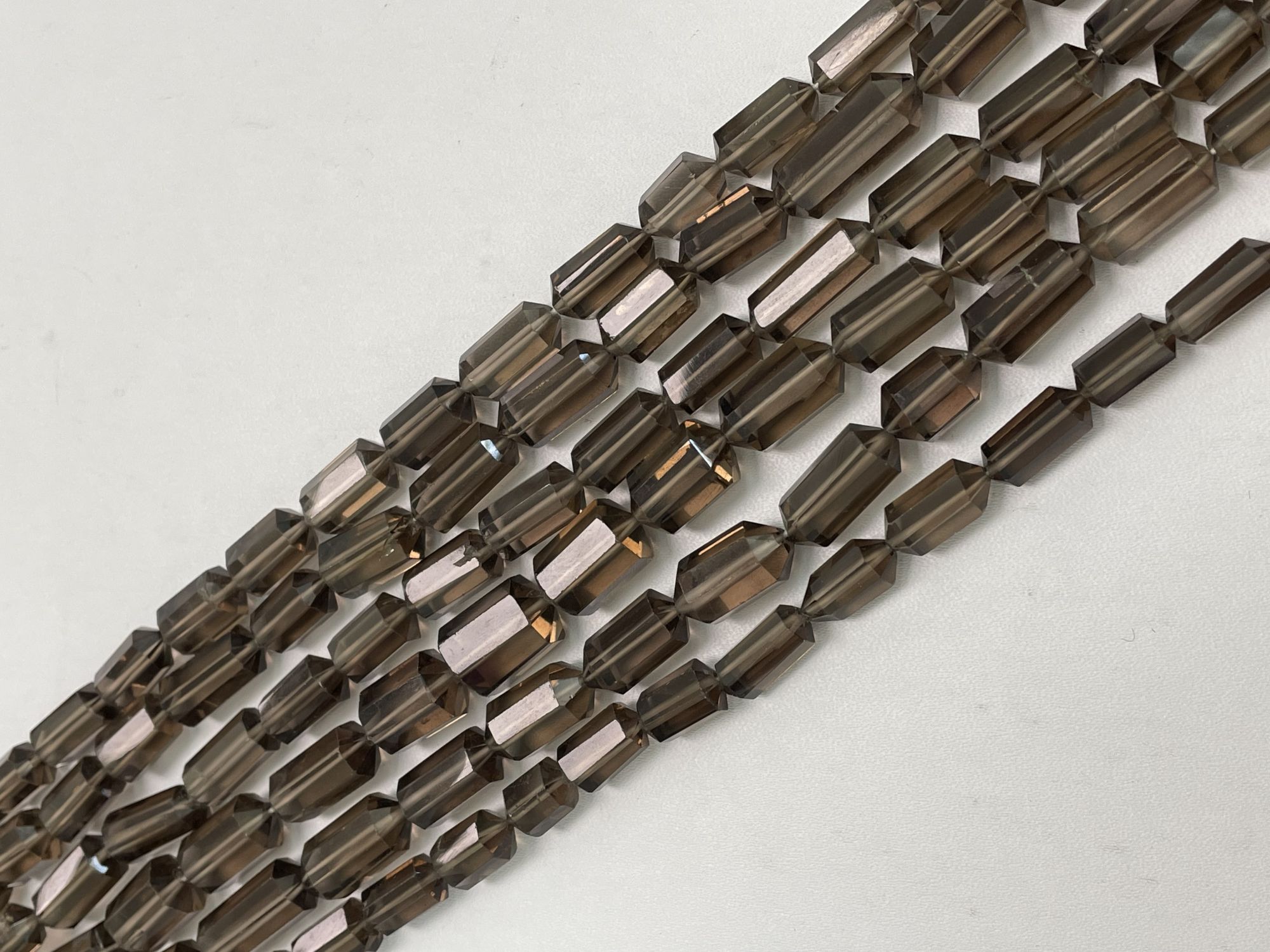 Brown Smoky Quartz Tube Faceted