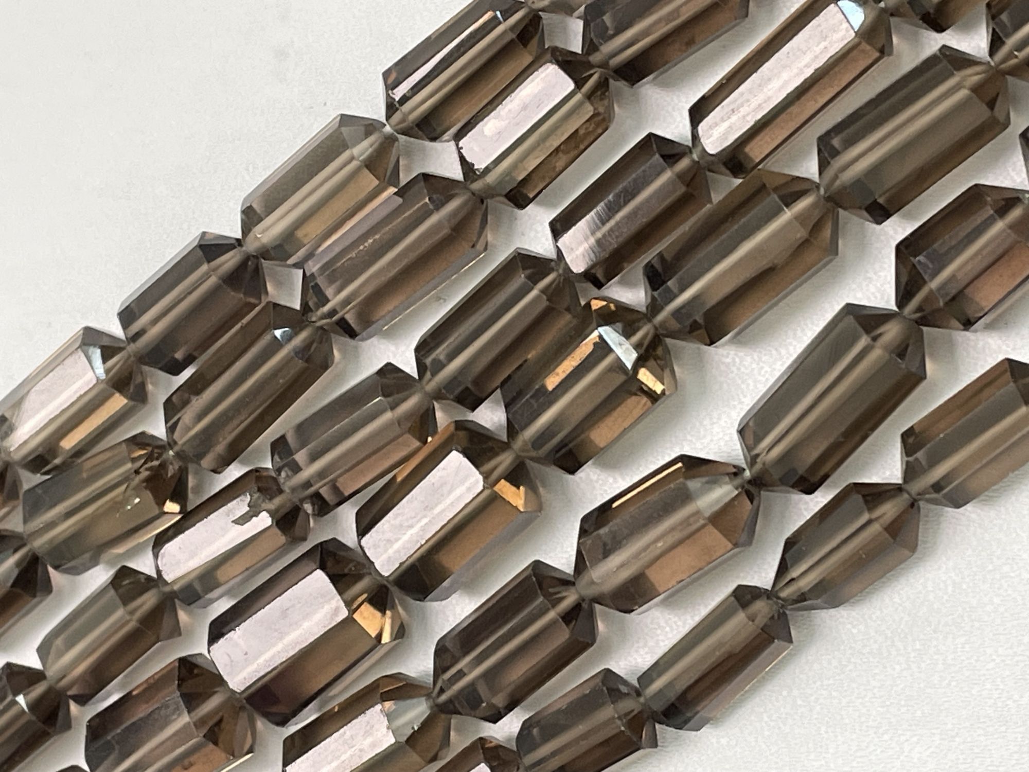 Brown Smoky Quartz Tube Faceted
