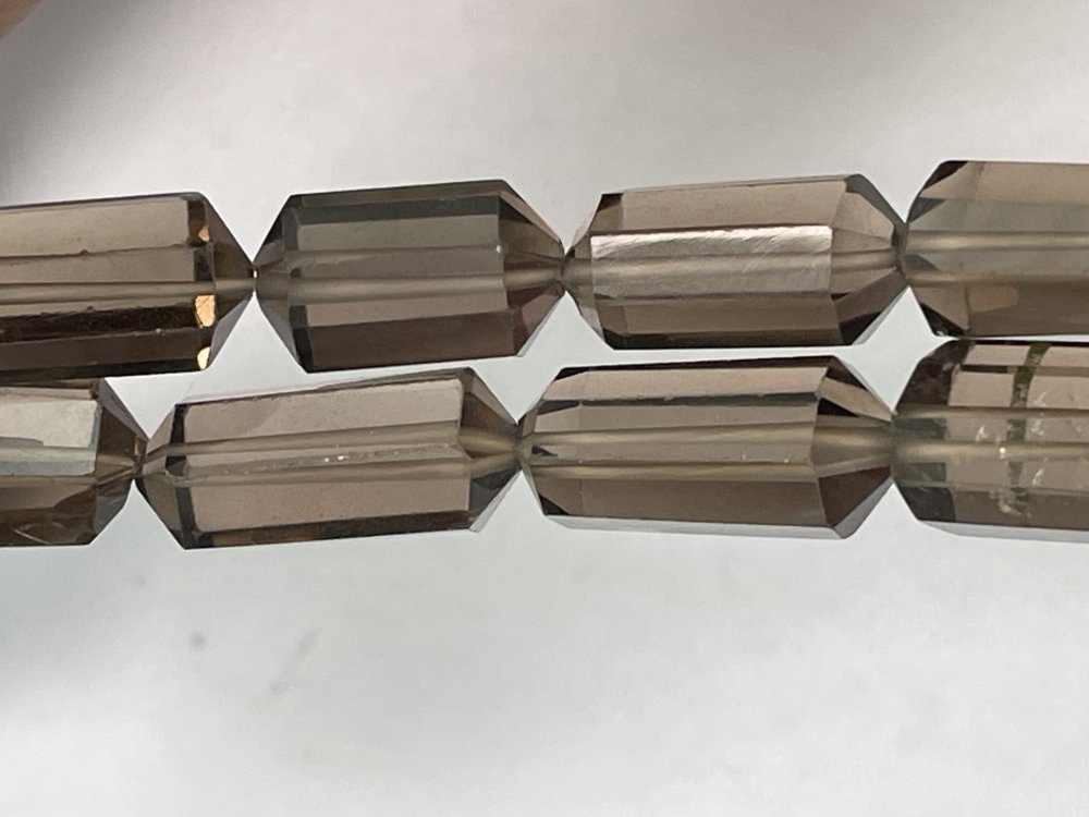Brown Smoky Quartz Tube Faceted