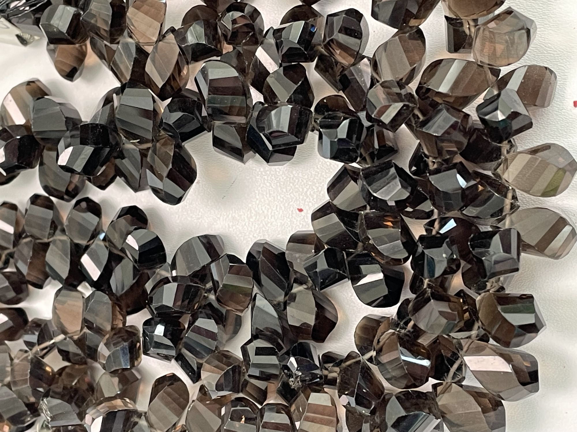 Brown Smoky Quartz Twisted Drop Faceted