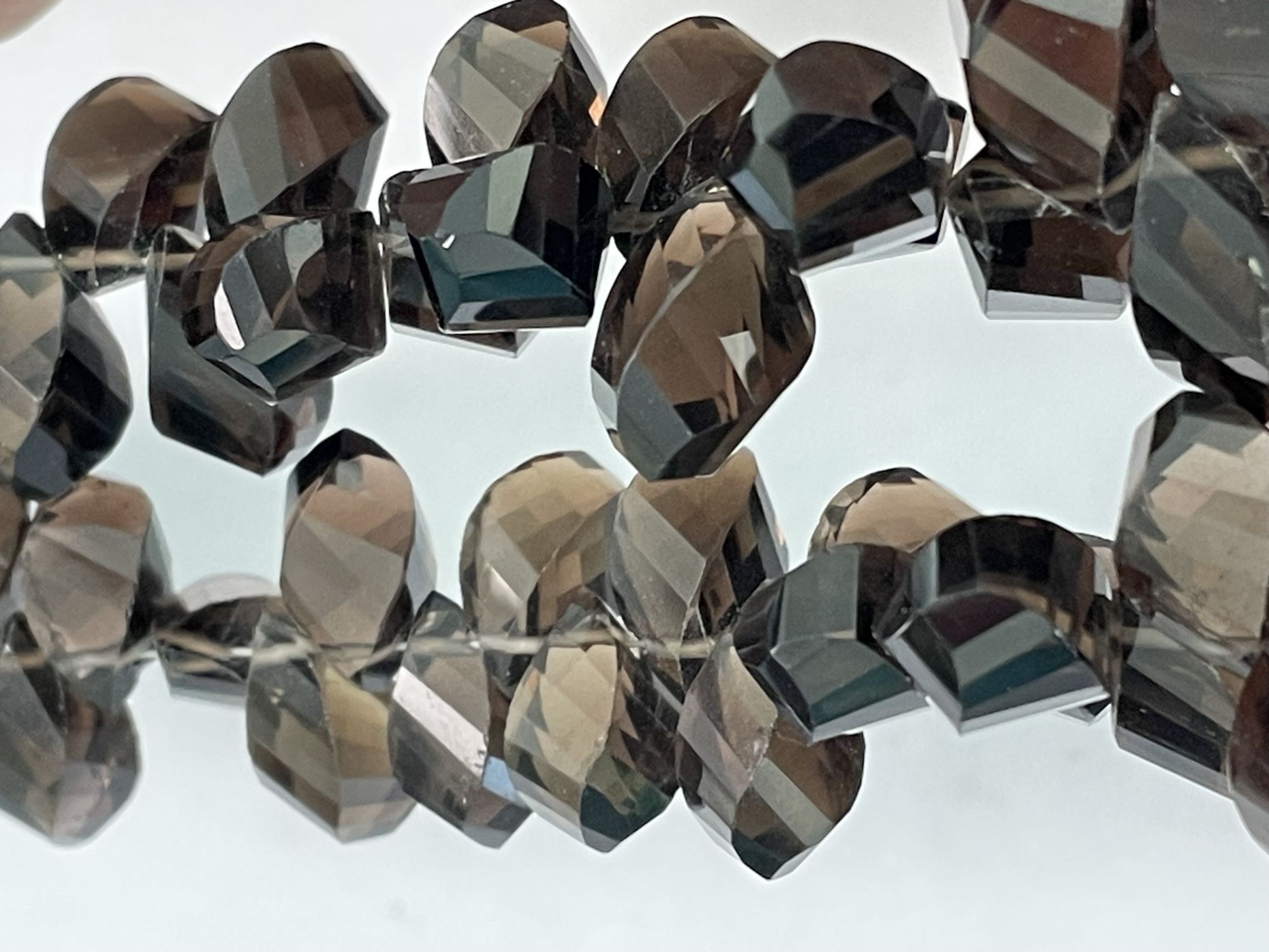 Brown Smoky Quartz Twisted Drop Faceted