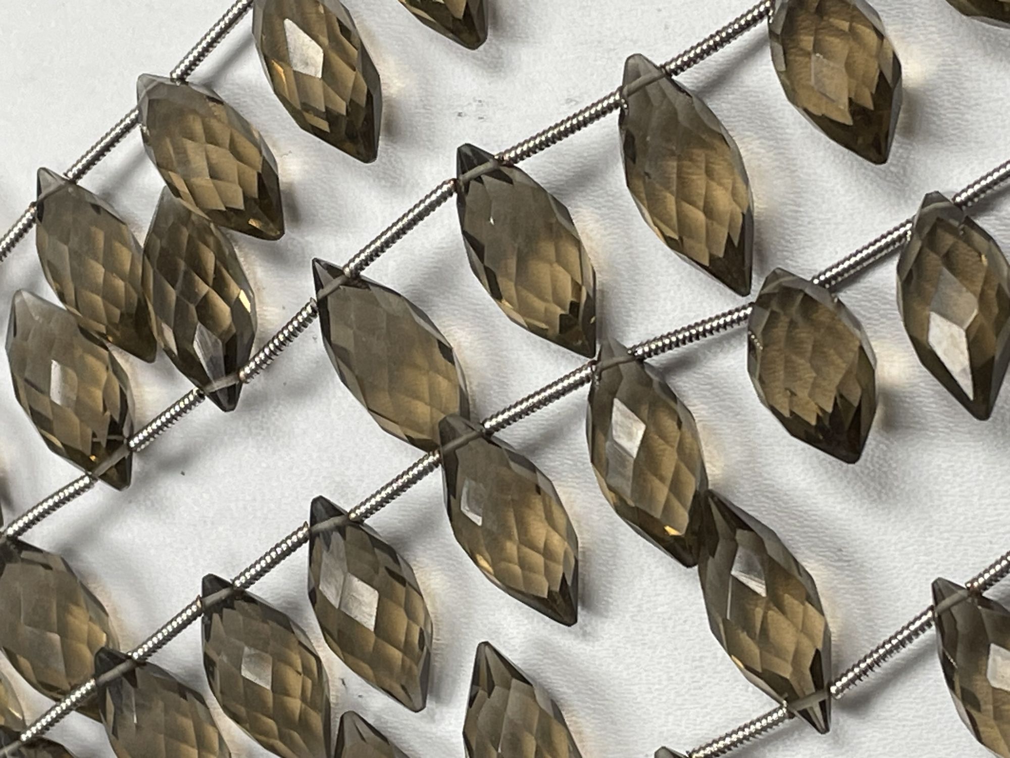 Brown Smoky Quartz Puff Marquise Faceted