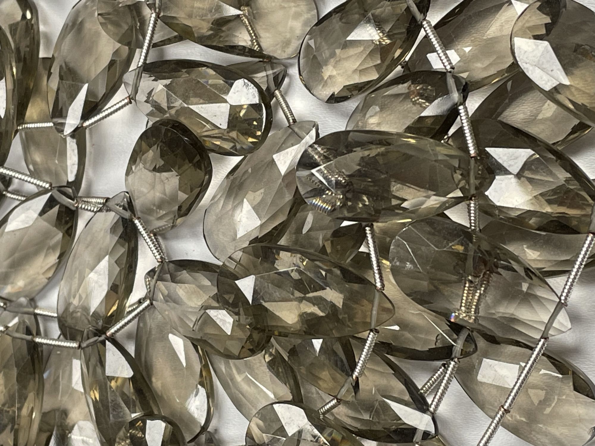 Brown Smoky Quartz Long Pear Faceted