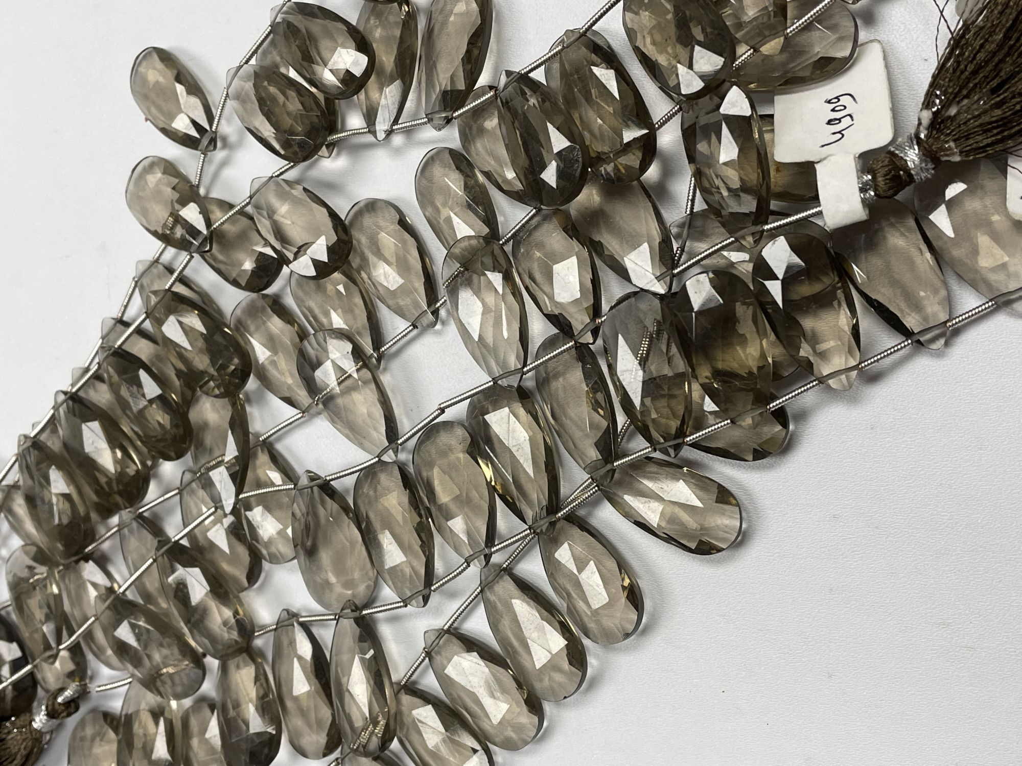 Brown Smoky Quartz Long Pear Faceted