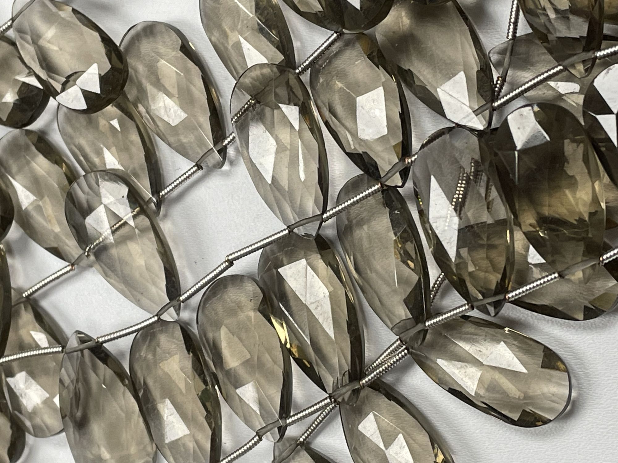 Brown Smoky Quartz Long Pear Faceted