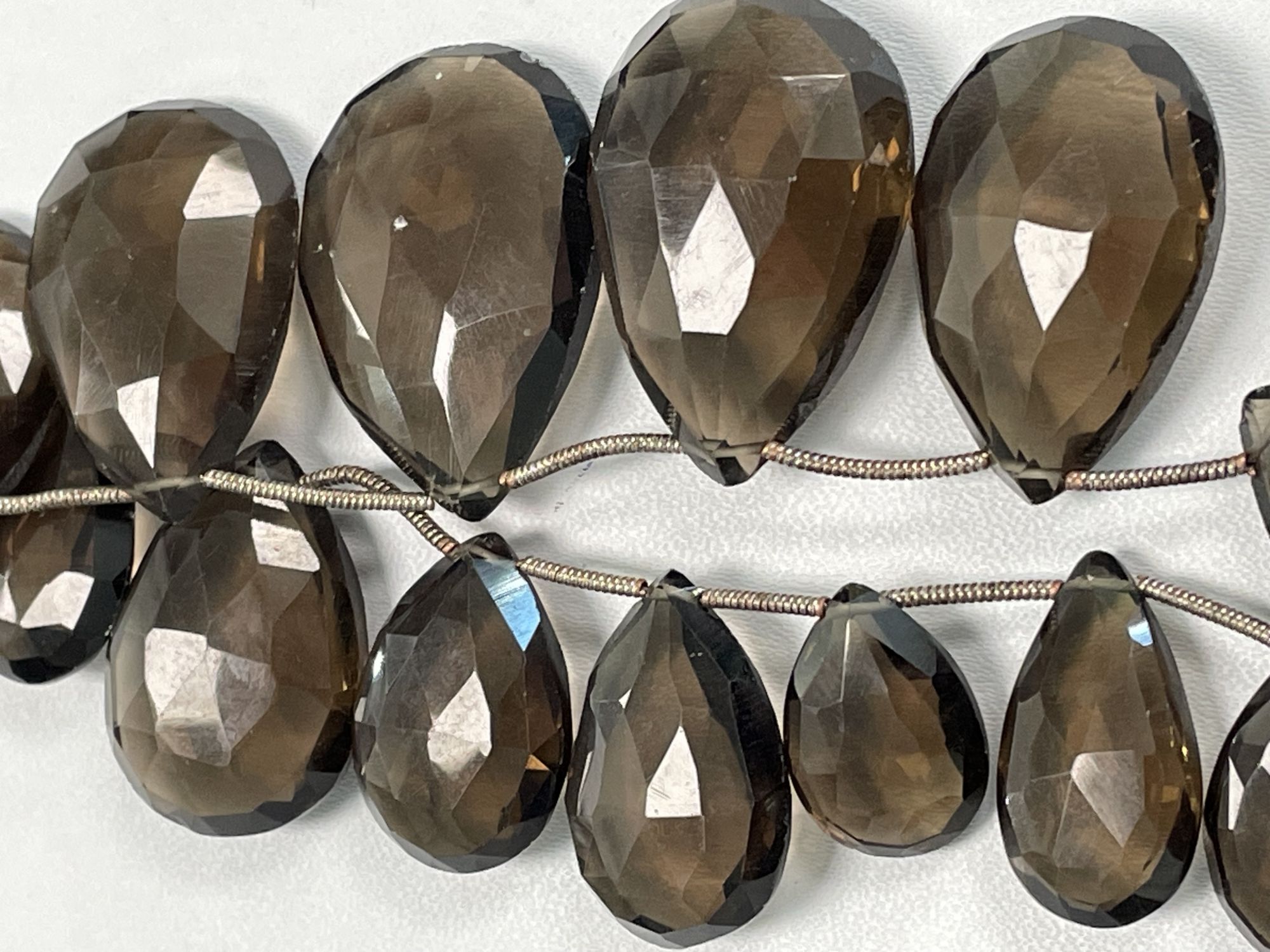 Brown Smoky Quartz Pear Faceted