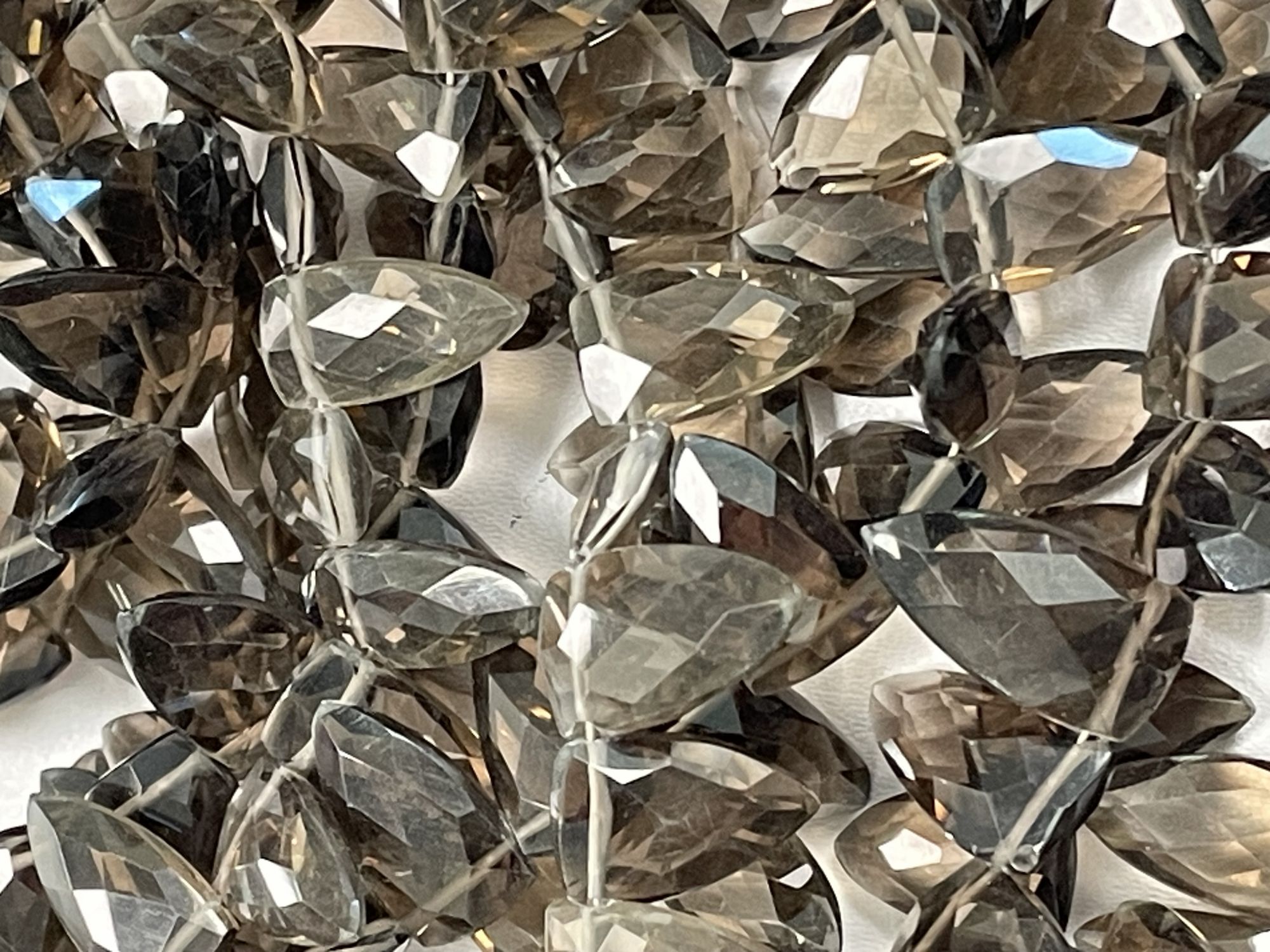 Brown Smoky Quartz Fan Cut Faceted