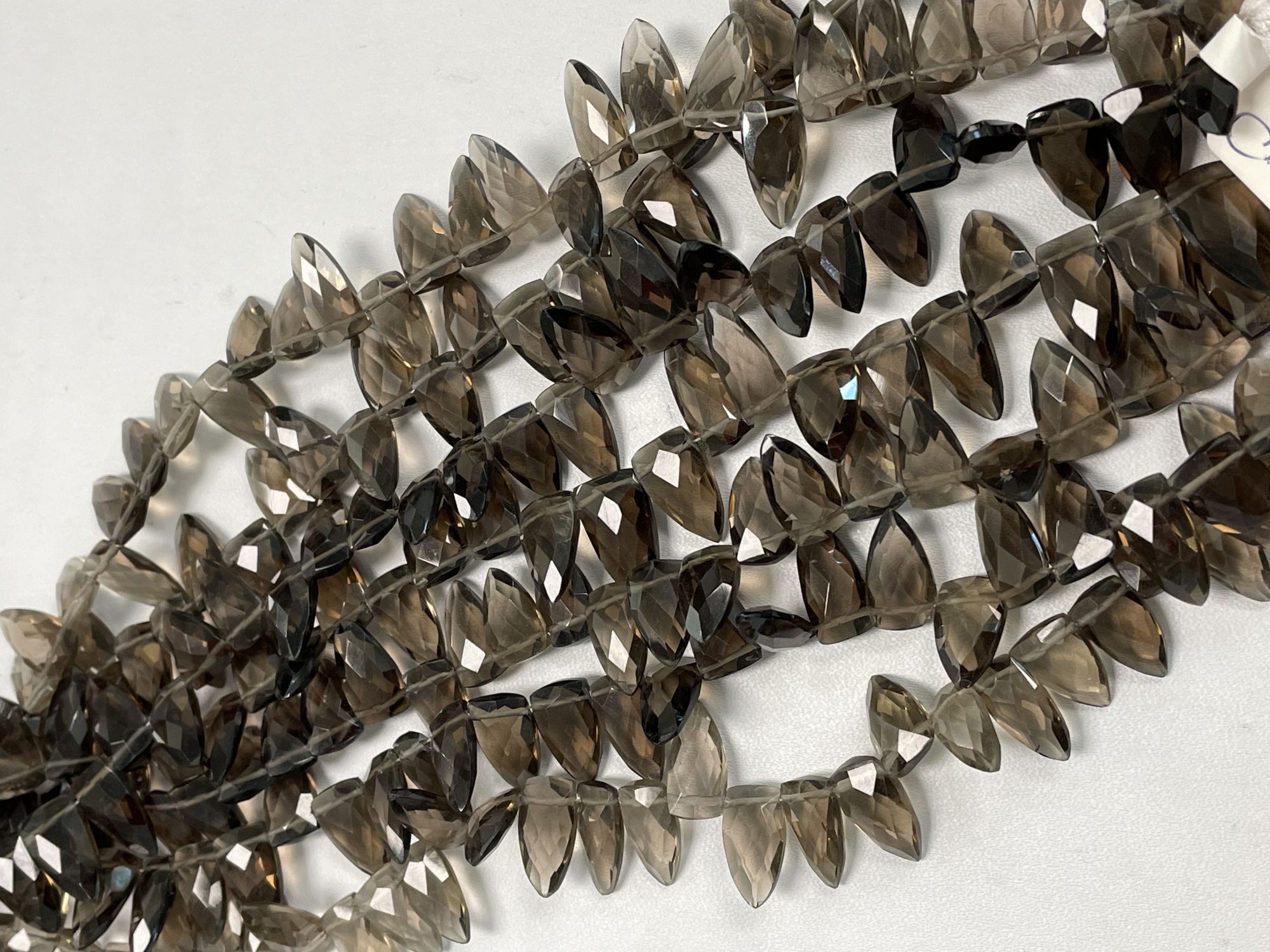 Brown Smoky Quartz Fan Cut Faceted