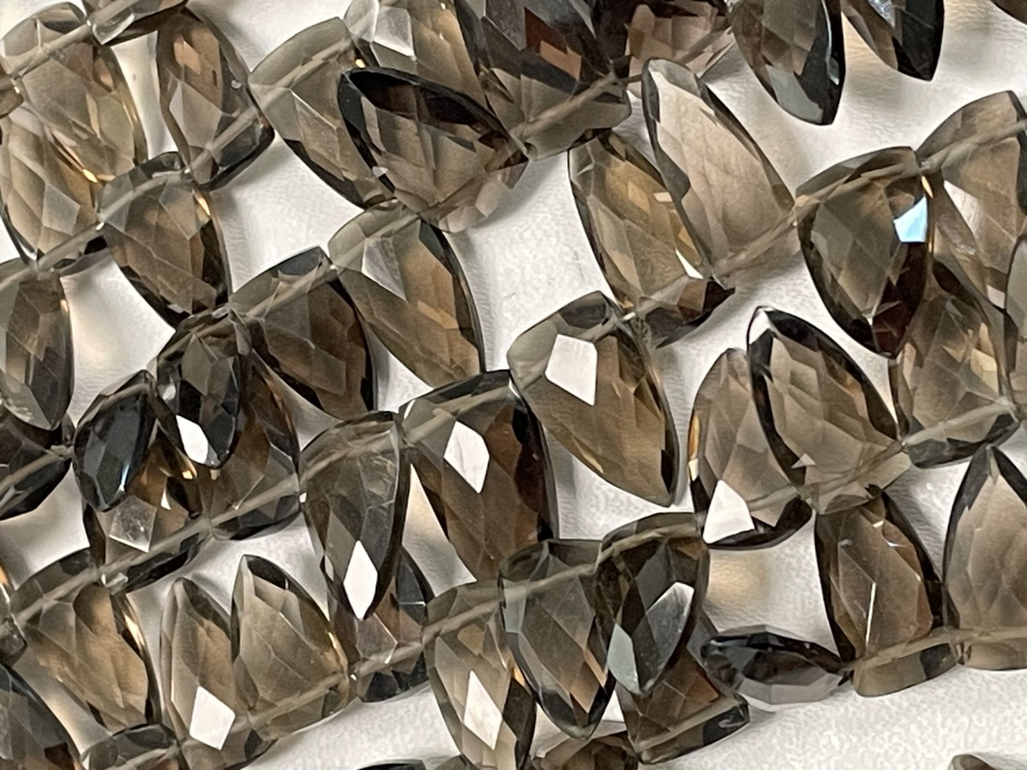 Brown Smoky Quartz Fan Cut Faceted