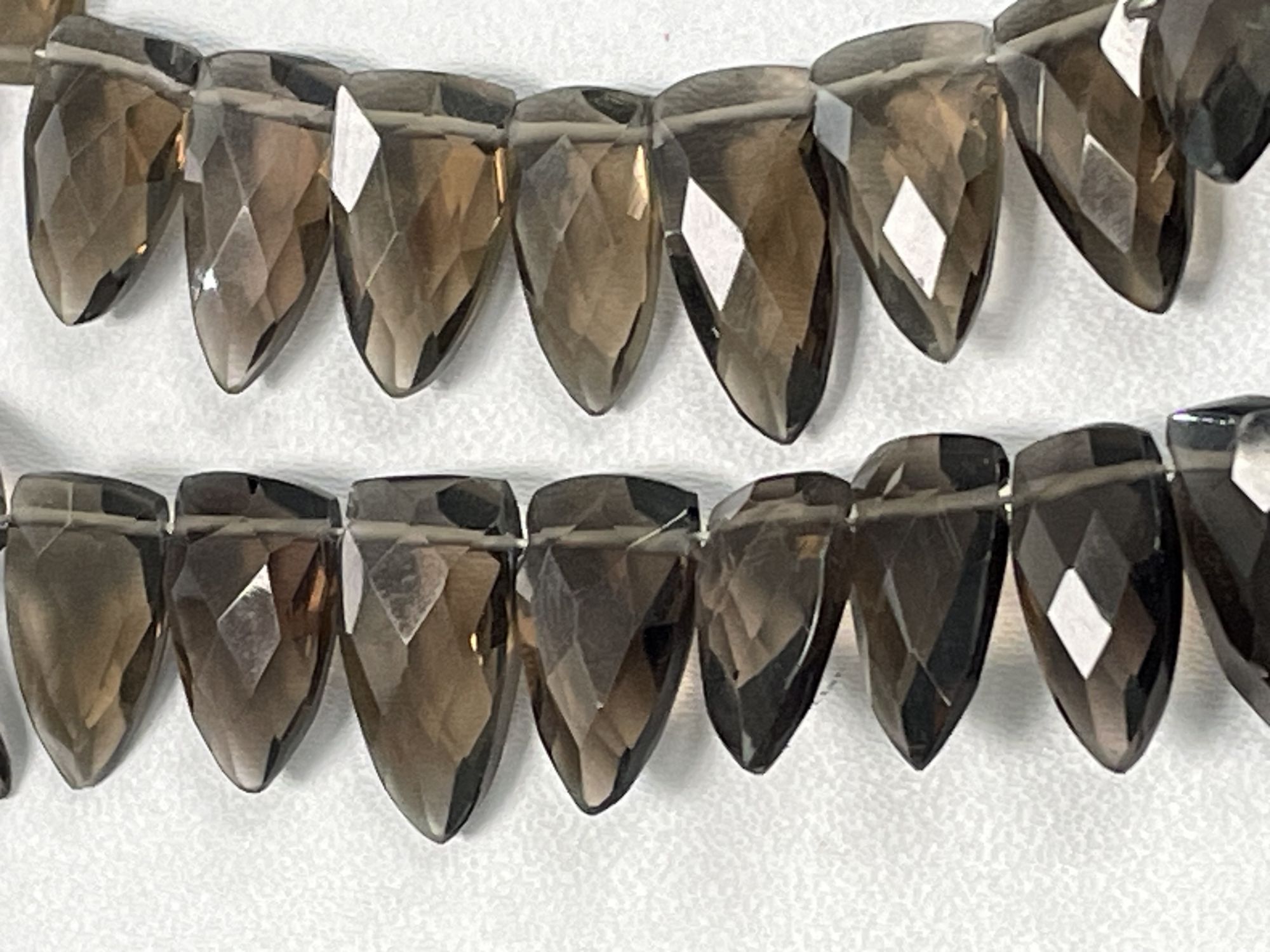 Brown Smoky Quartz Fan Cut Faceted