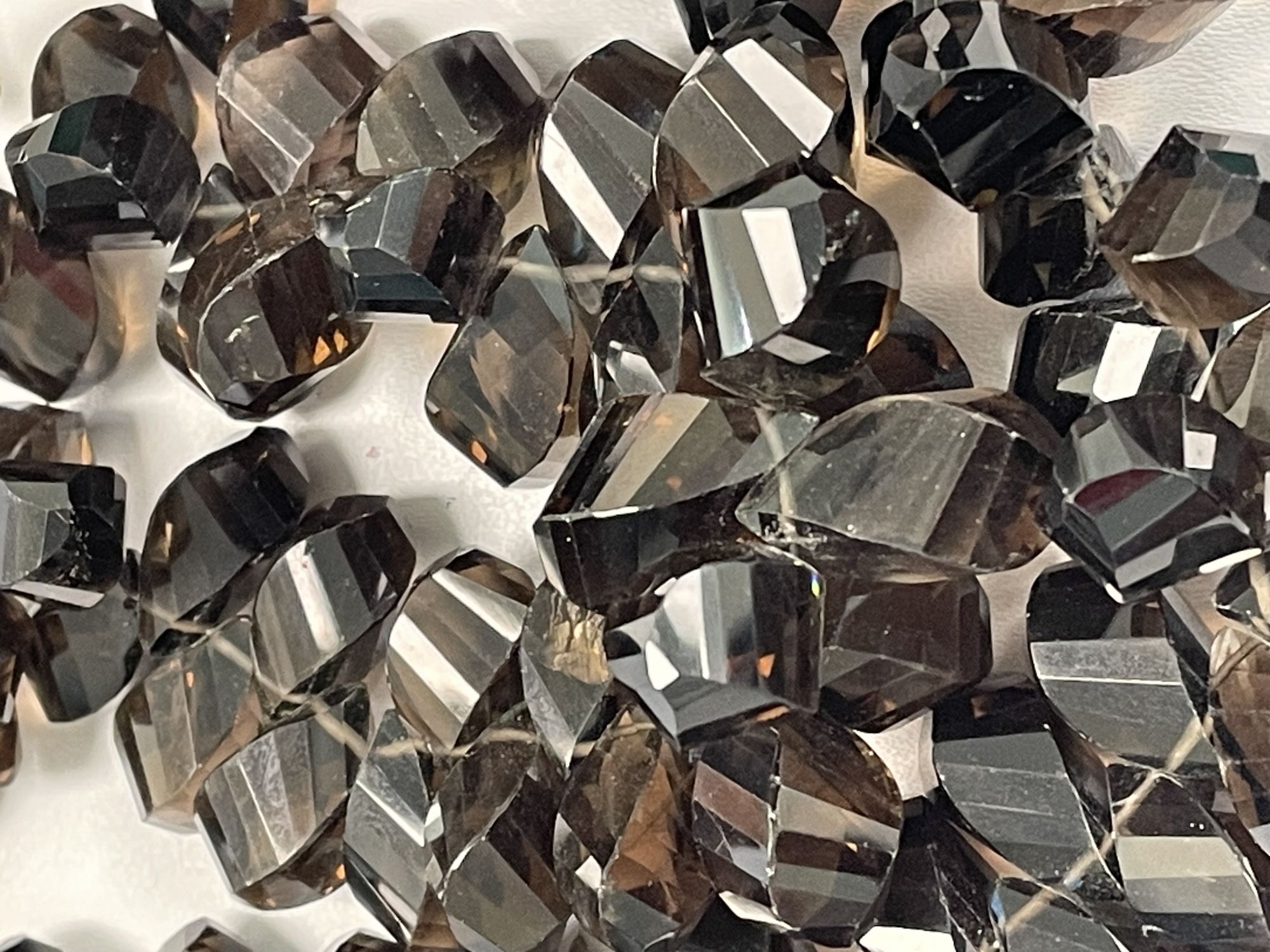 Brown Smoky Quartz Twisted Drop Faceted