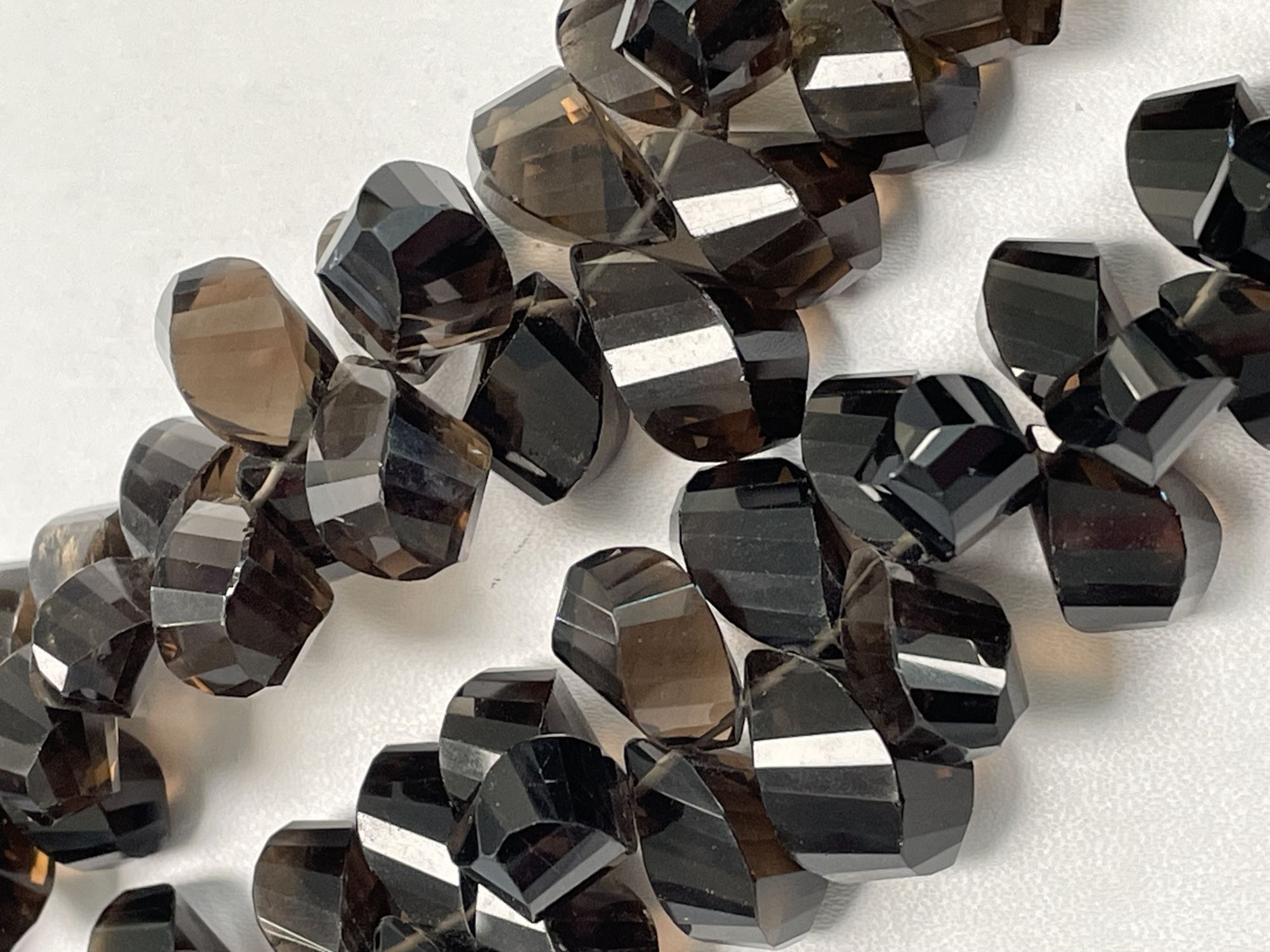 Brown Smoky Quartz Twisted Drop Faceted