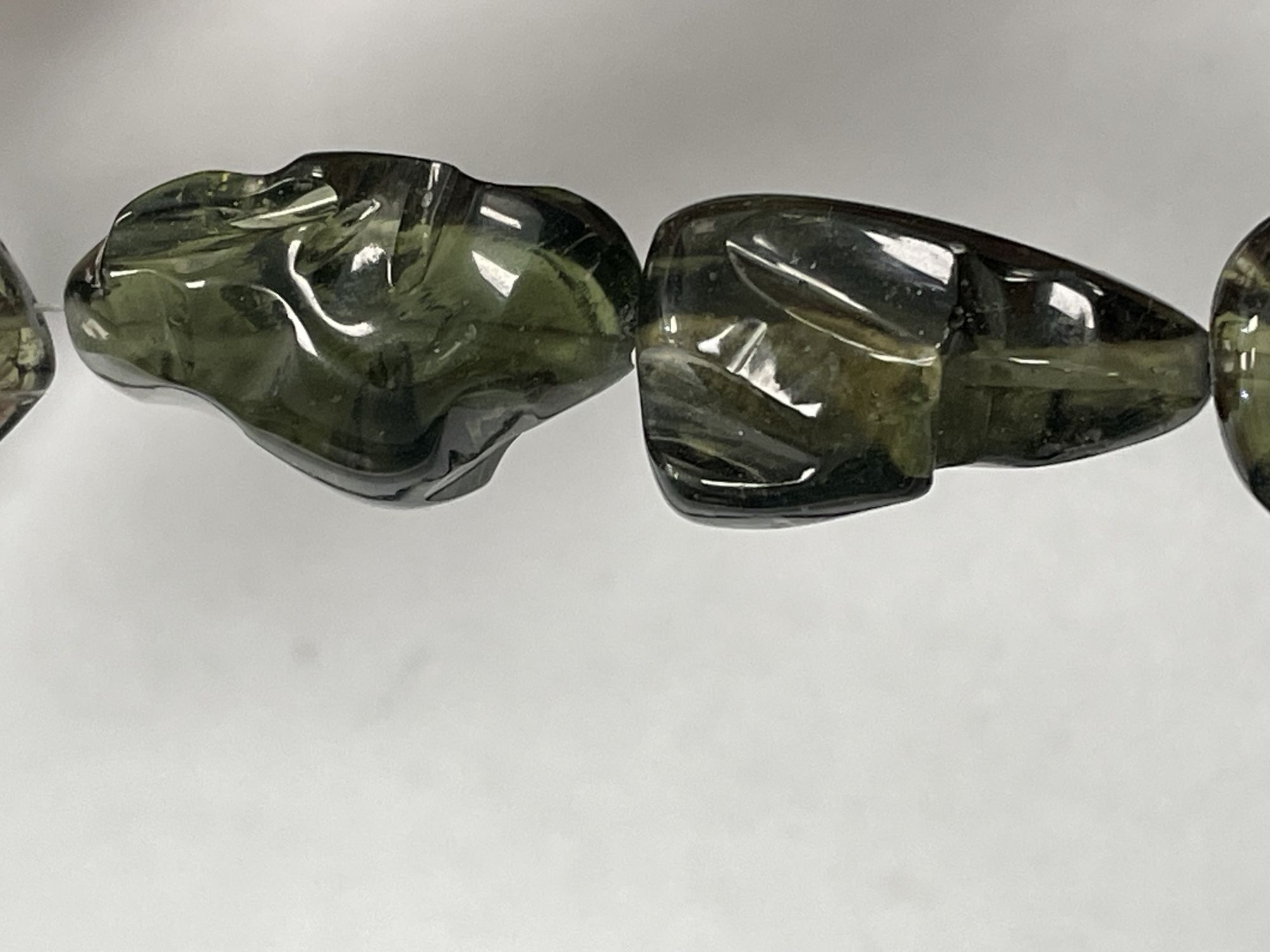Moldavite Hand Carved Nugget Smooth
