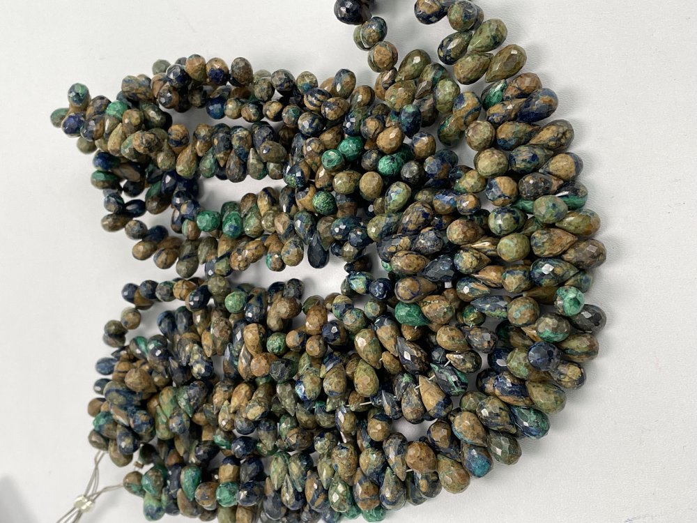 Azurite / Malachite Drop Faceted