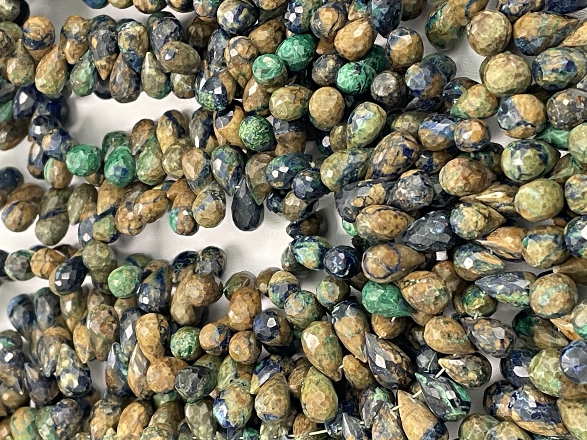 Azurite Malachite Drop Faceted