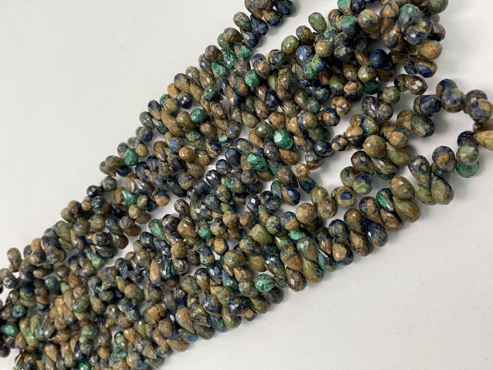 Azurite / Malachite Drop Faceted