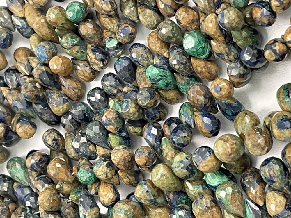 Azurite / Malachite Drop Faceted