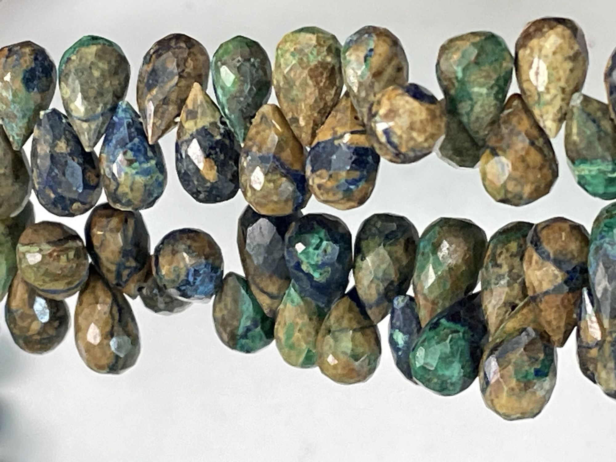 Azurite Malachite Drop Faceted