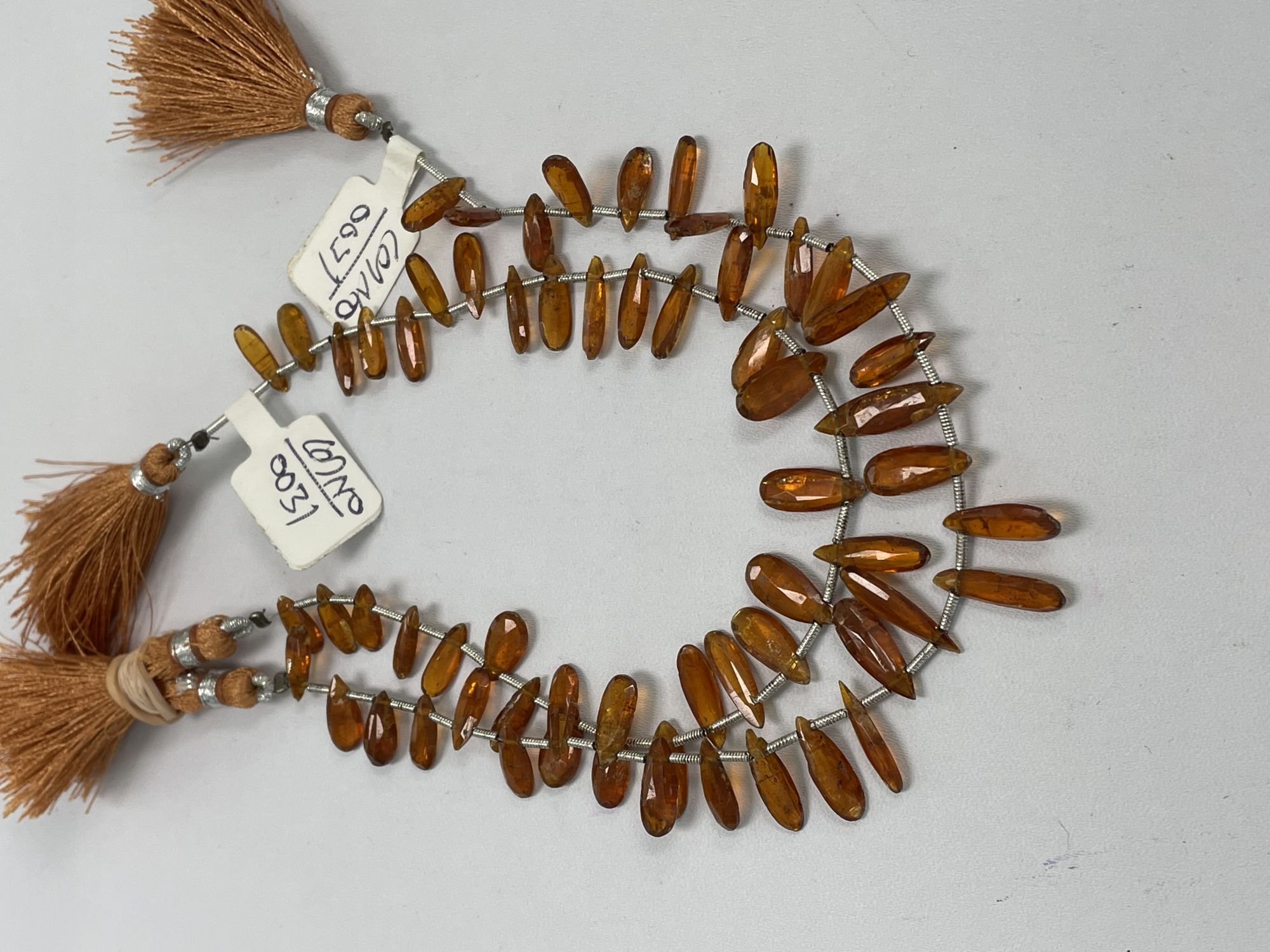 Orange Kyanite Long Pear Faceted