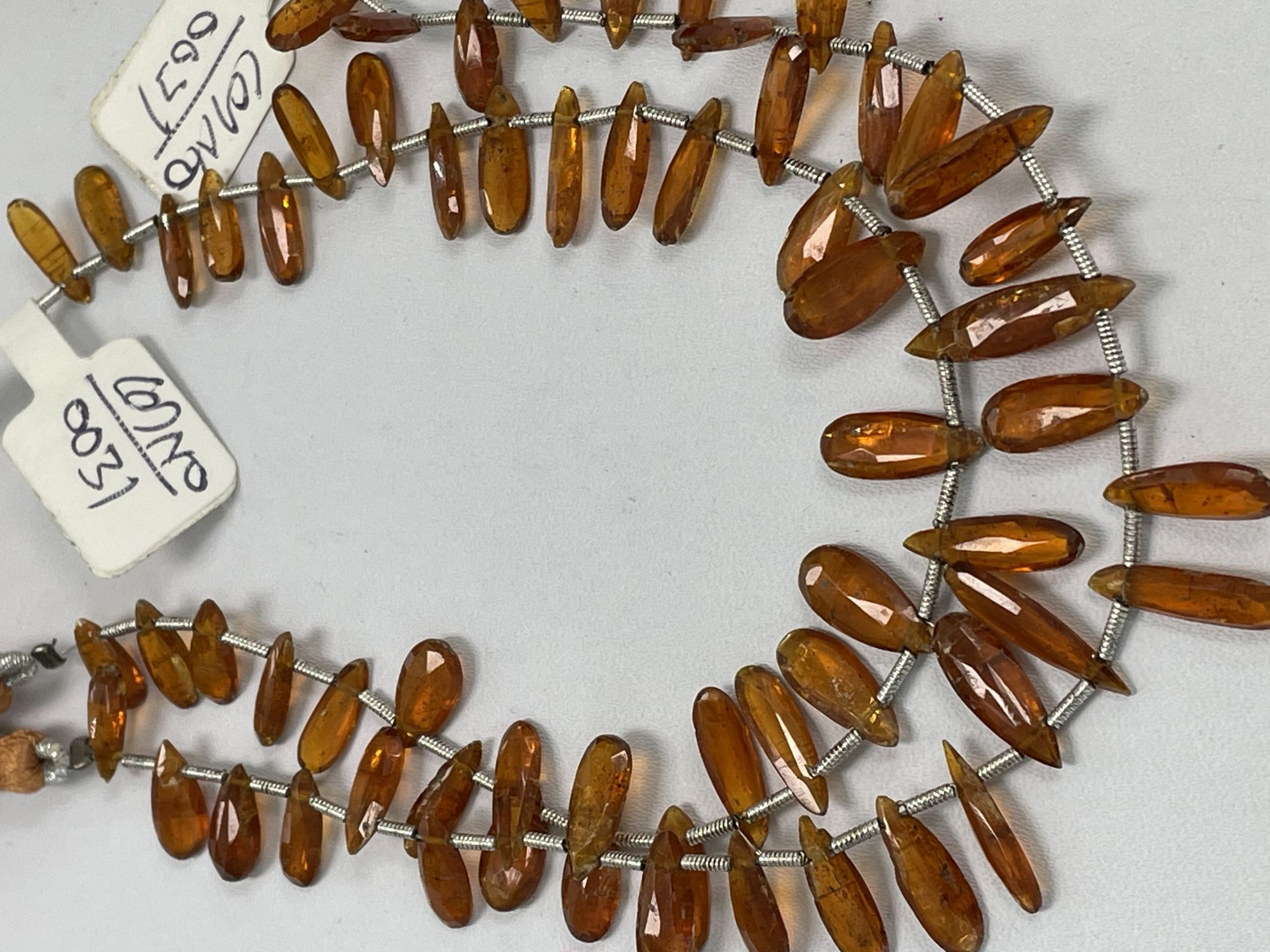 Orange Kyanite Long Pear Faceted