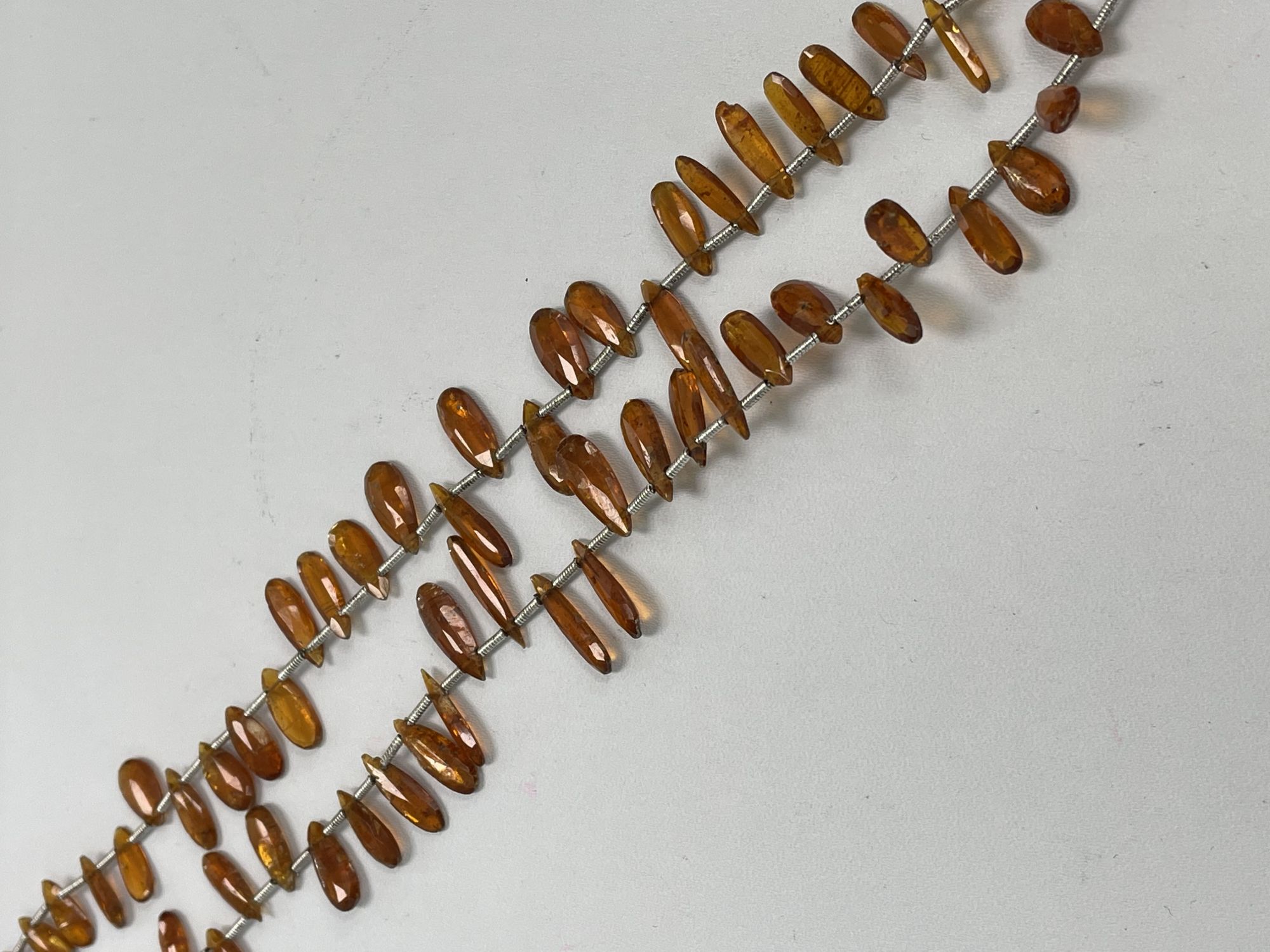 Orange Kyanite Long Pear Faceted