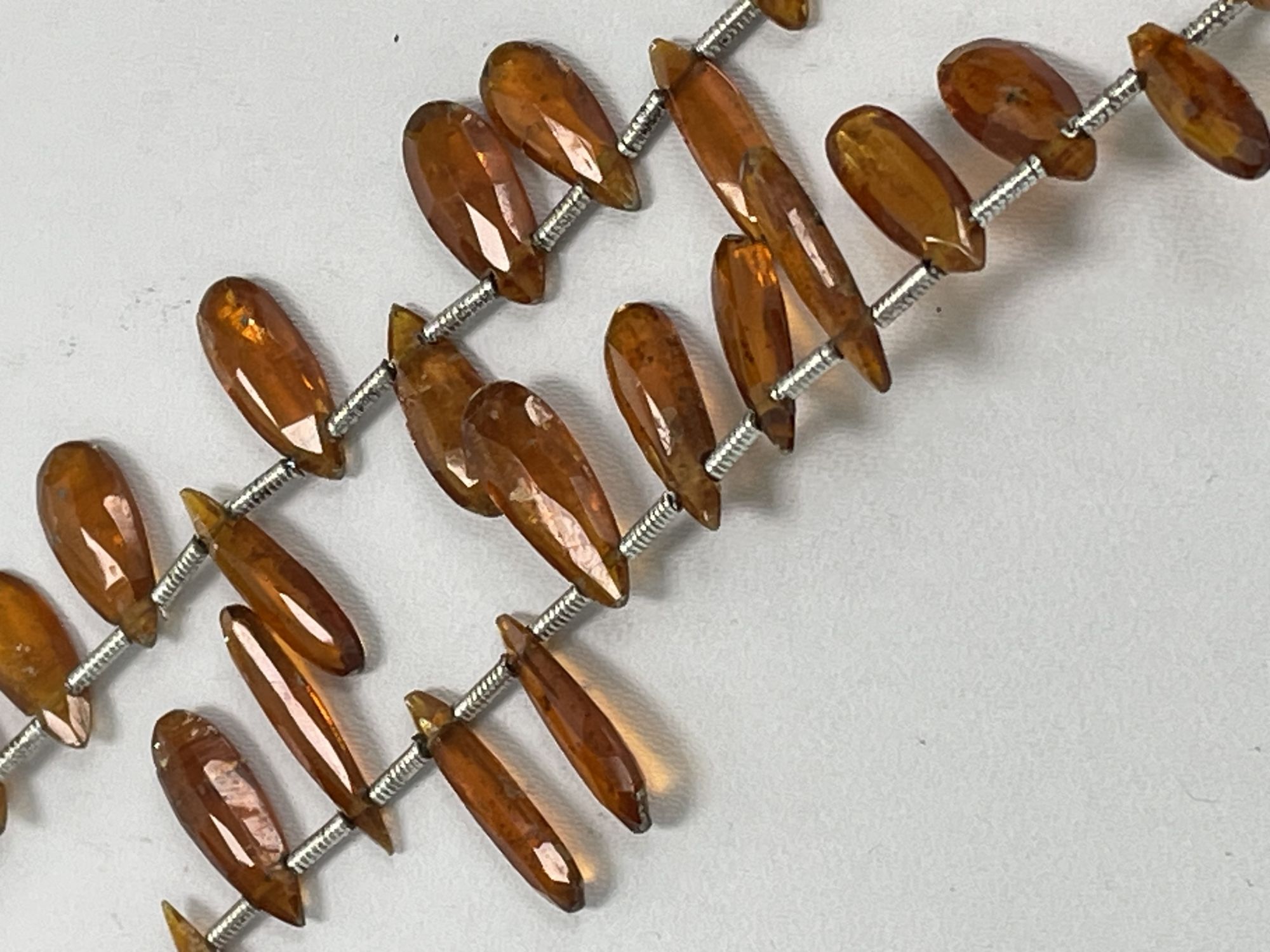 Orange Kyanite Long Pear Faceted