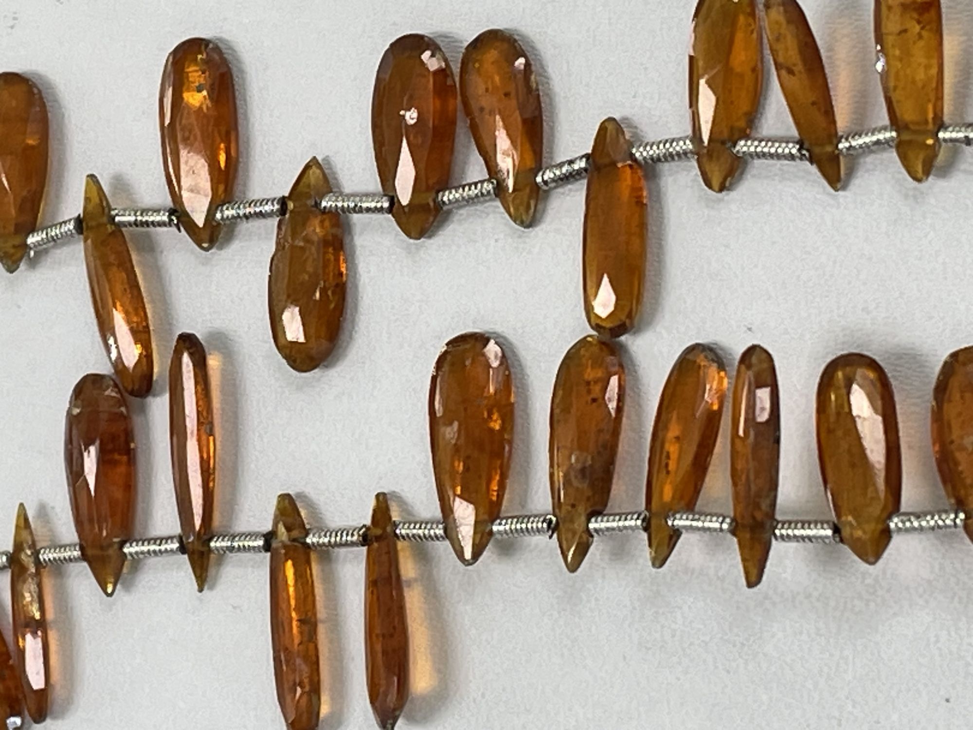 Orange Kyanite Long Pear Faceted