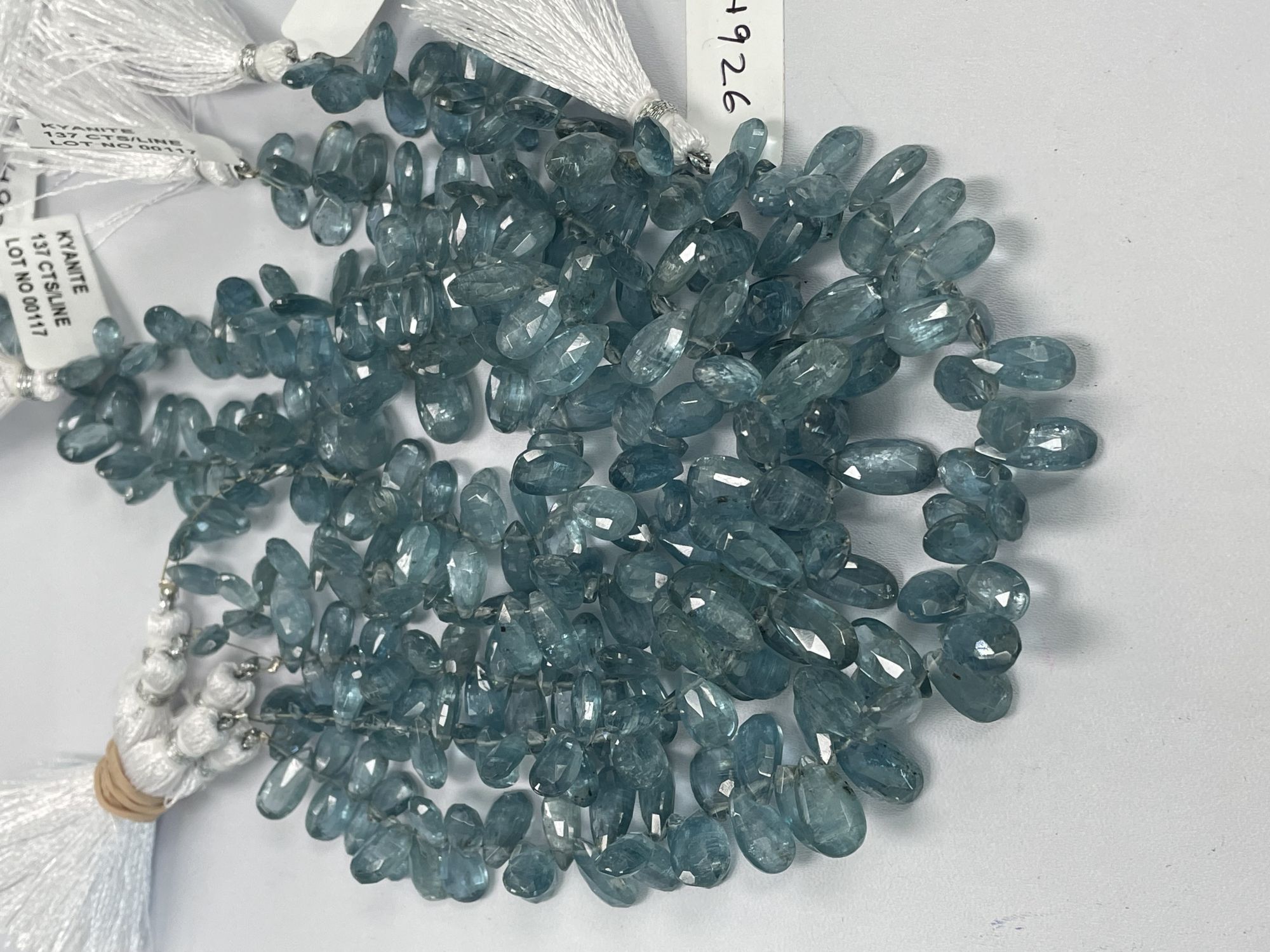 Aqua Kyanite Pear Faceted