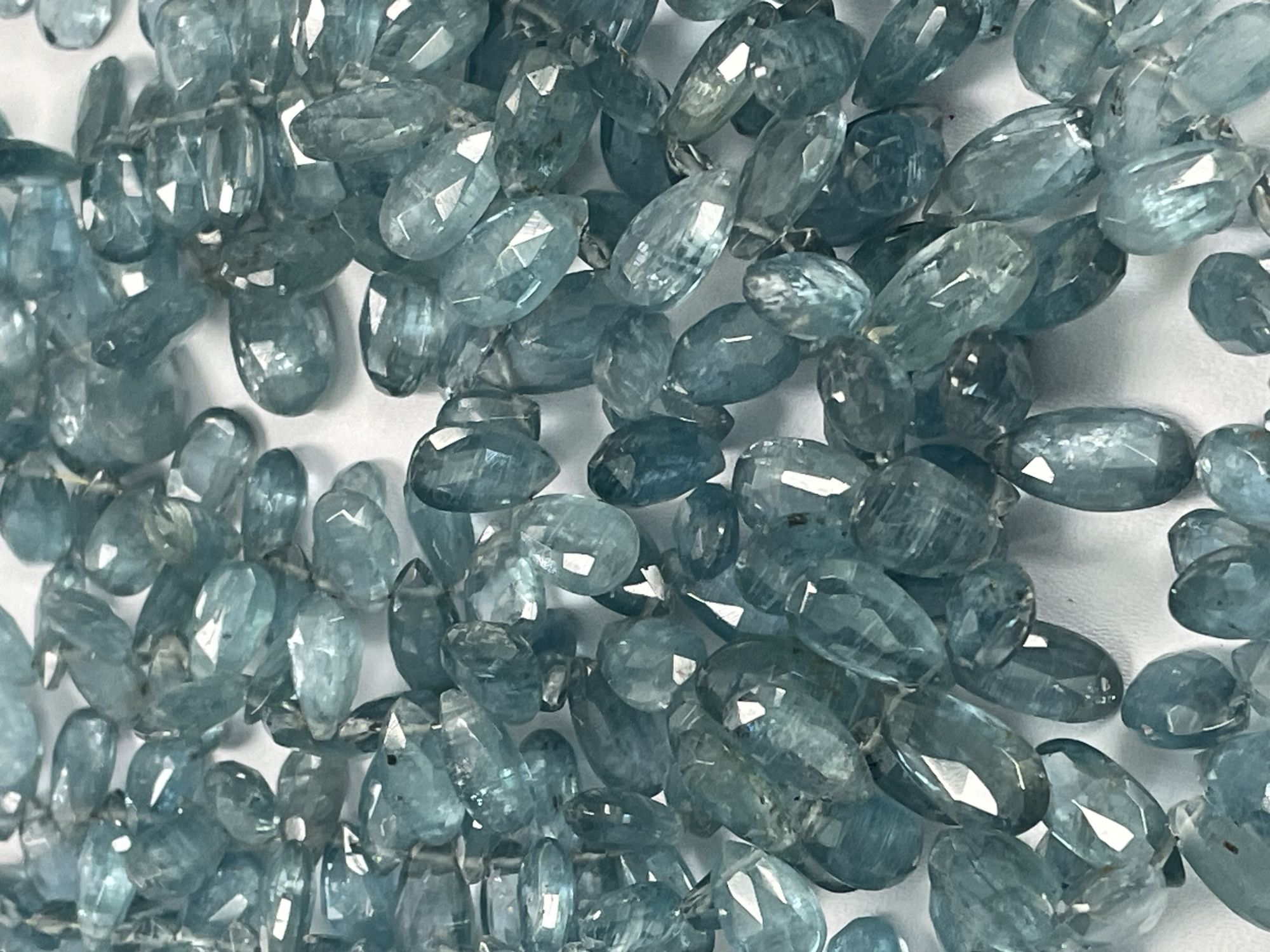 Aqua Kyanite Pear Faceted