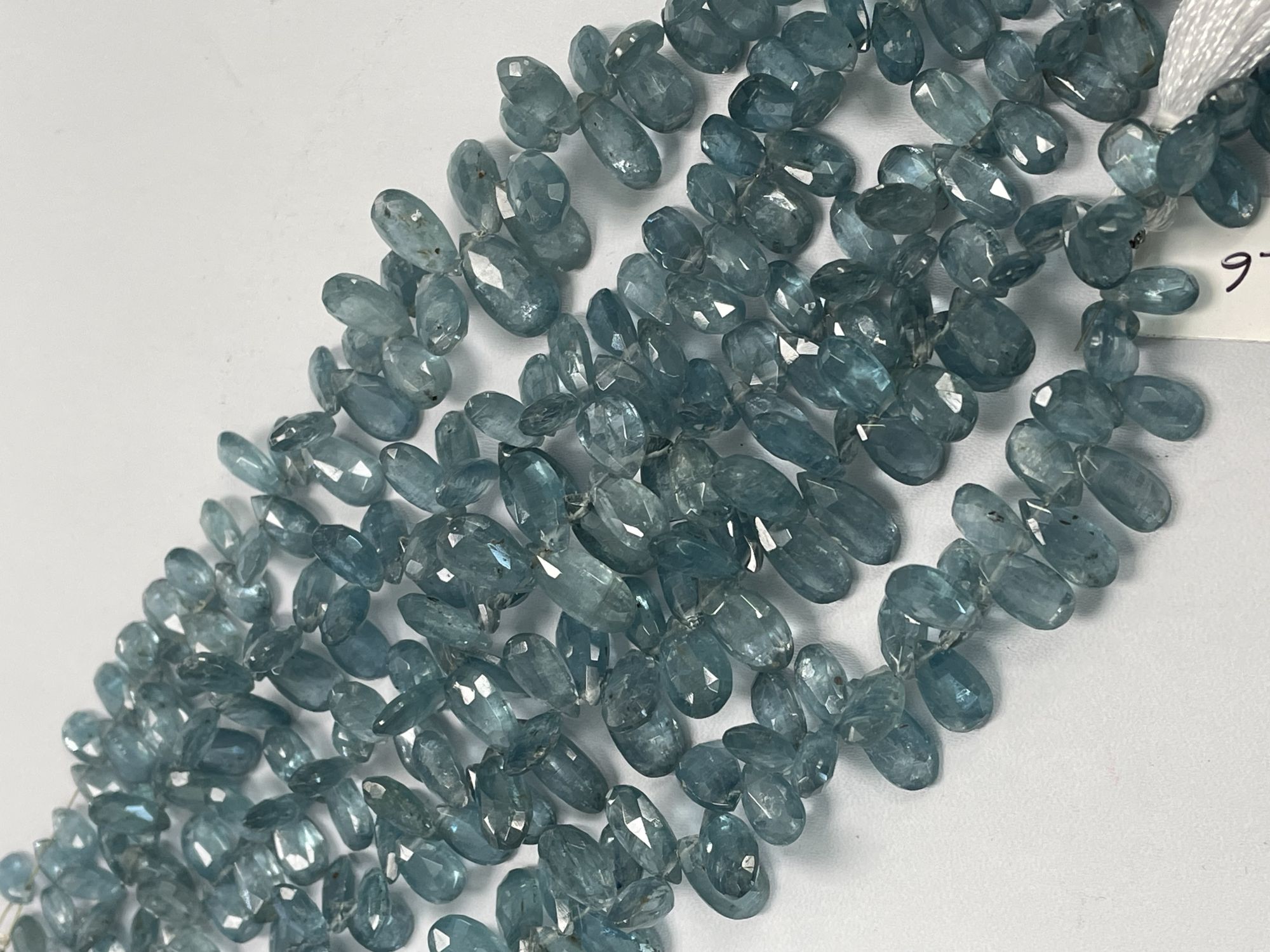 Aqua Kyanite Pear Faceted