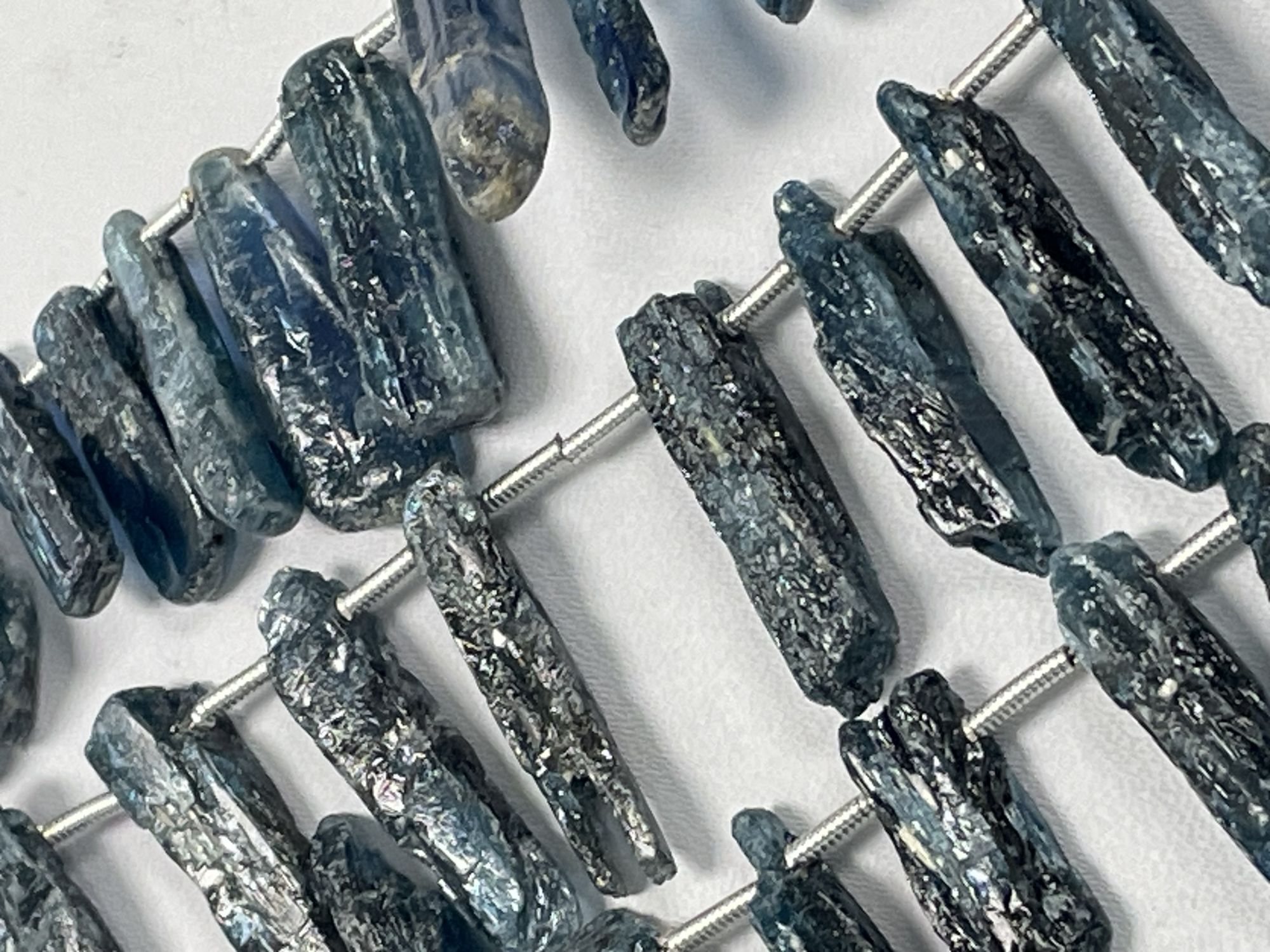 Teal Kyanite Raw Stick Cut Smooth